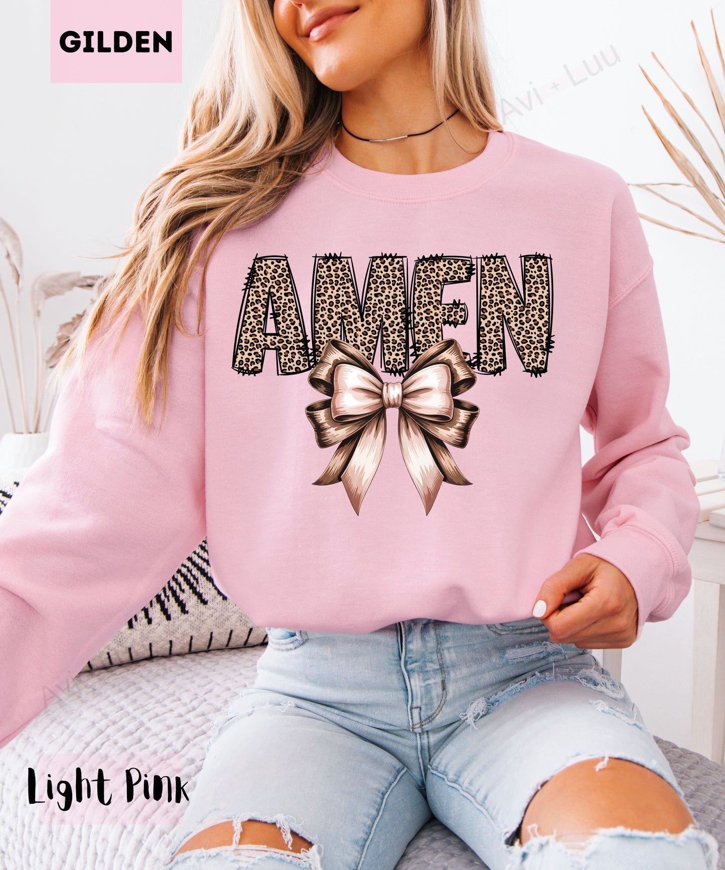 Cheetah Amen | Gilden Unisex Sweatshirt