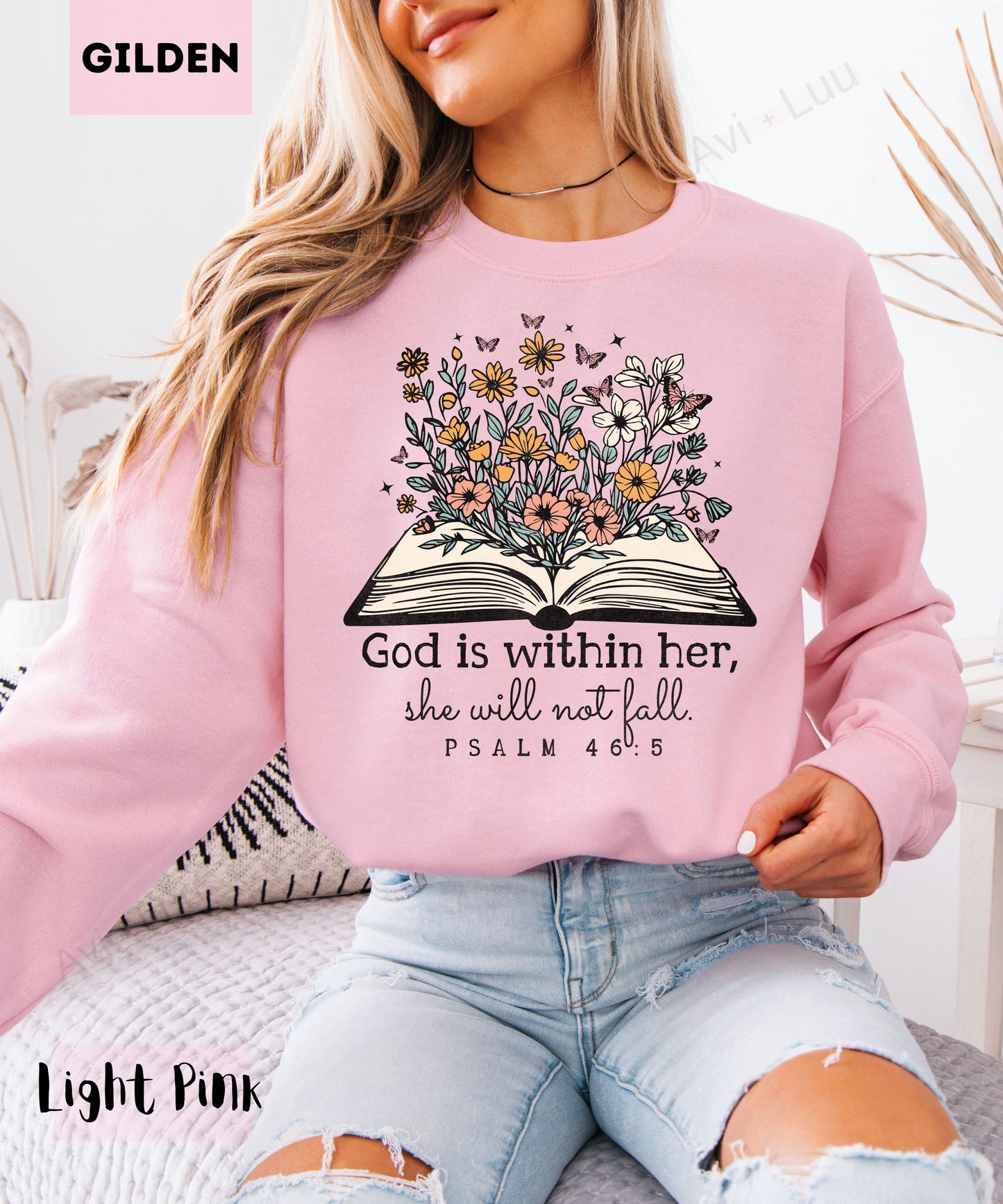 God Is Within Her | Gilden Unisex Sweatshirt