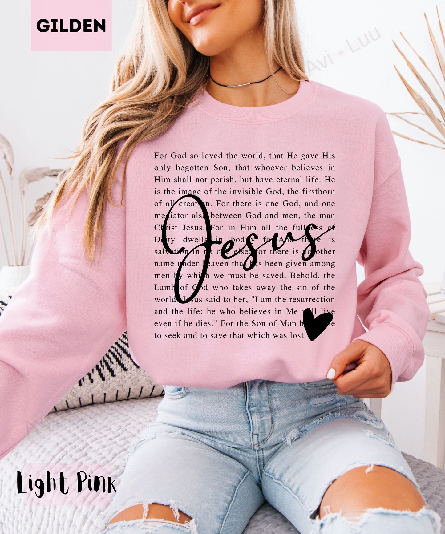 Jesus Scripture | Gilden Unisex Sweatshirt