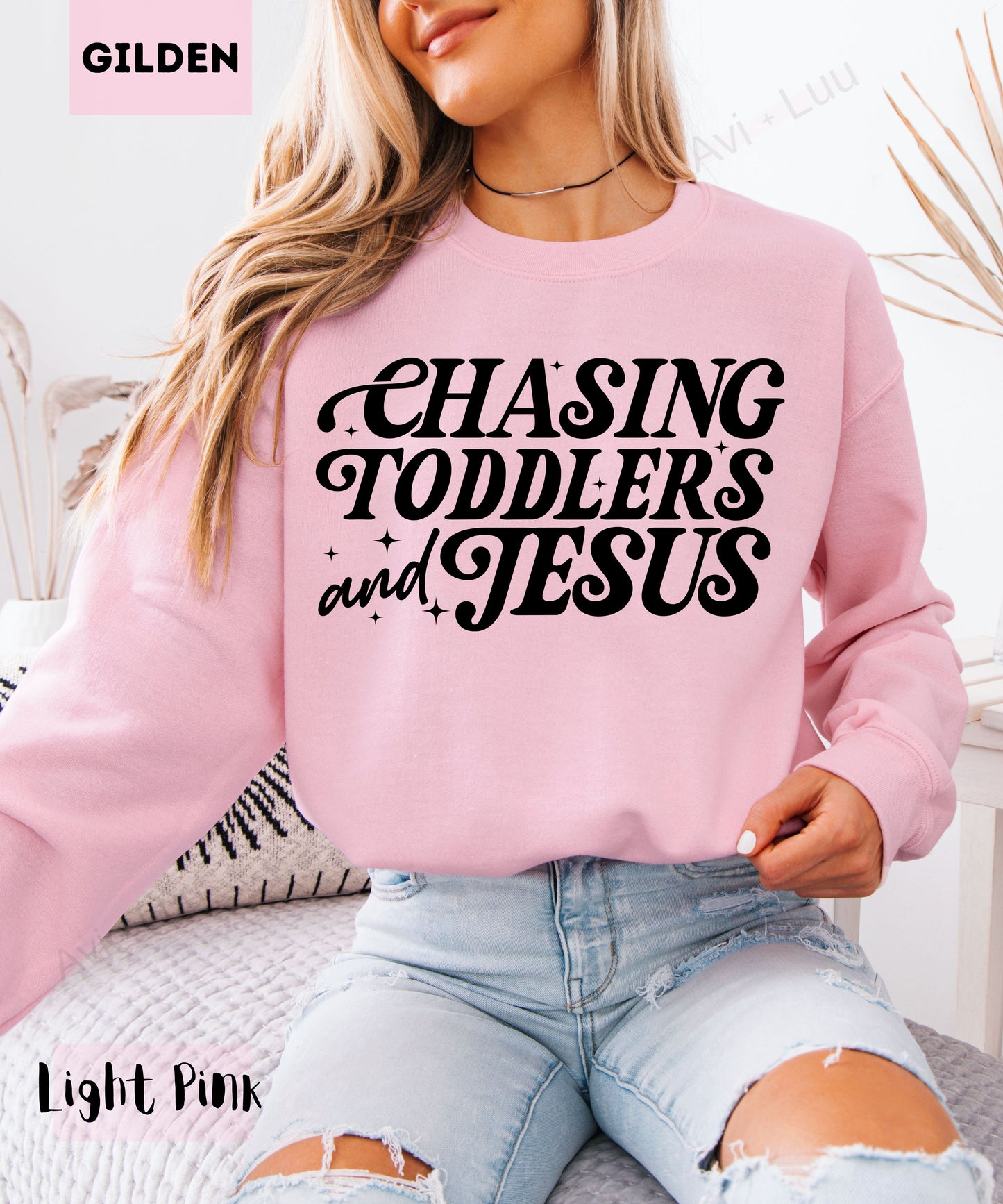 Chasing Toddlers And Jesus | Gilden Unisex Sweatshirt