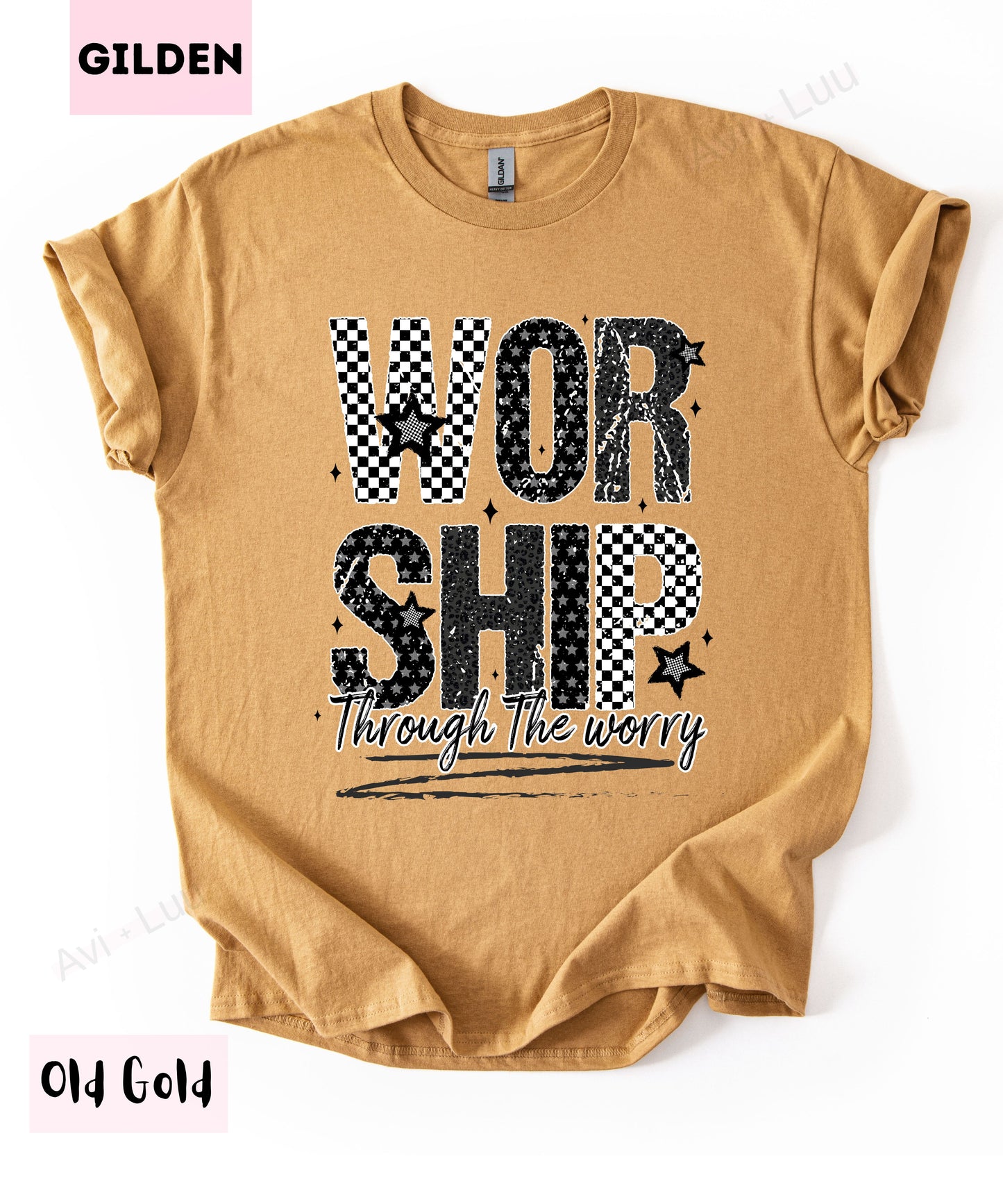 Worship Checkered | Gilden Unisex T-Shirt