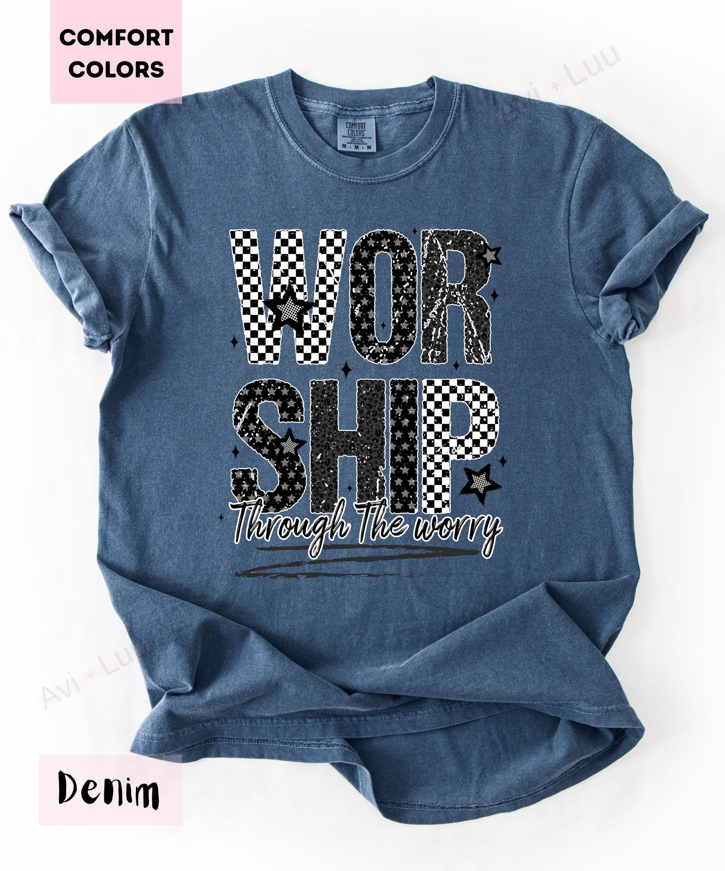 Worship Checkered | Comfort Colors Unisex T-Shirt