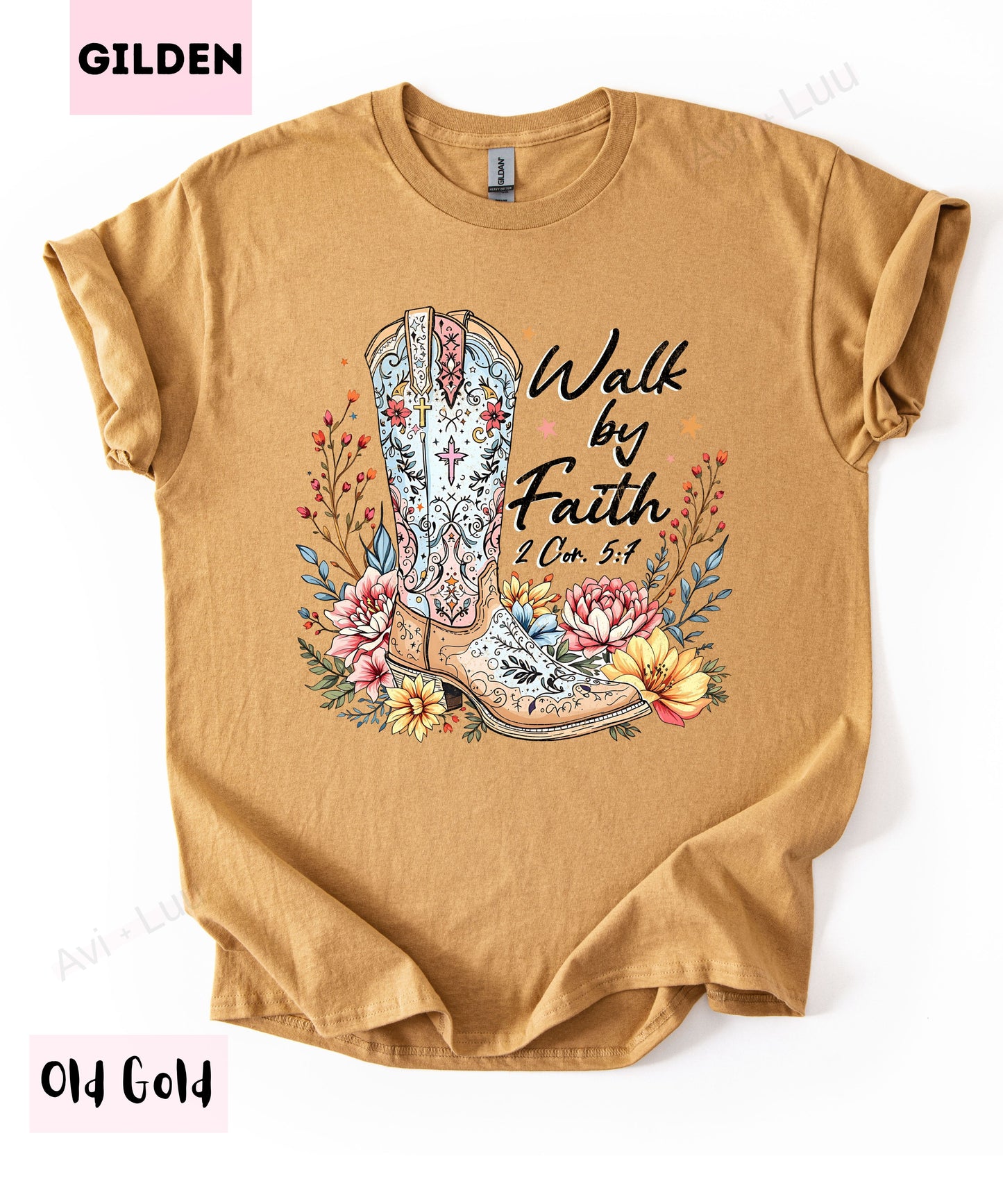 Walk By Faith Boot | Gilden Unisex T-Shirt
