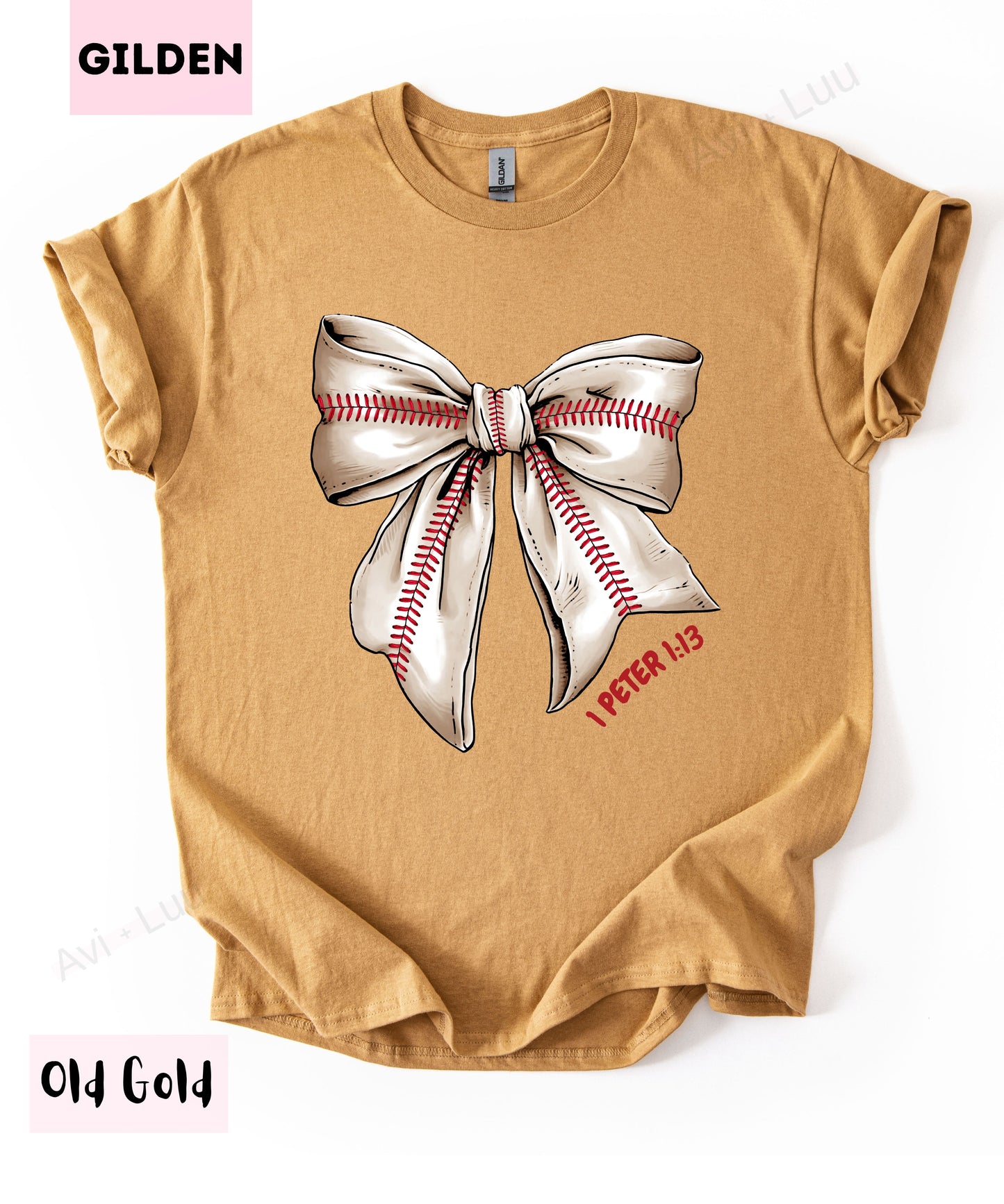Baseball Bow | Gilden Unisex T-Shirt