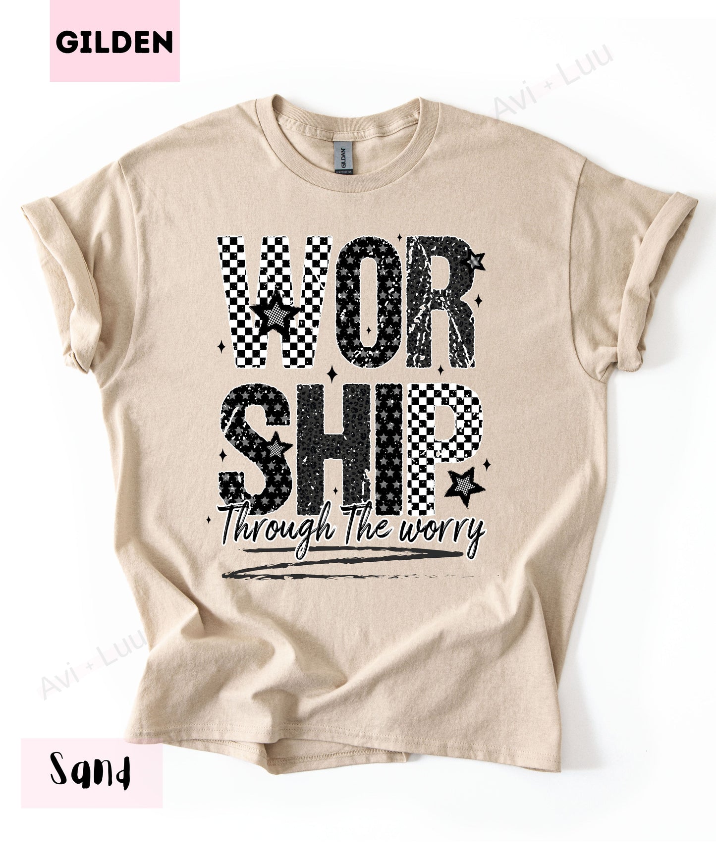 Worship Checkered | Gilden Unisex T-Shirt