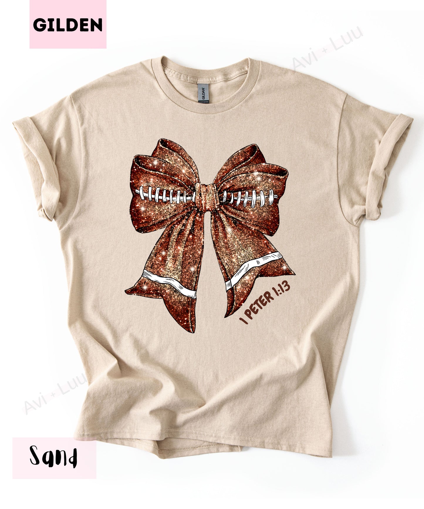 Football Bow | Gilden Unisex T-Shirt