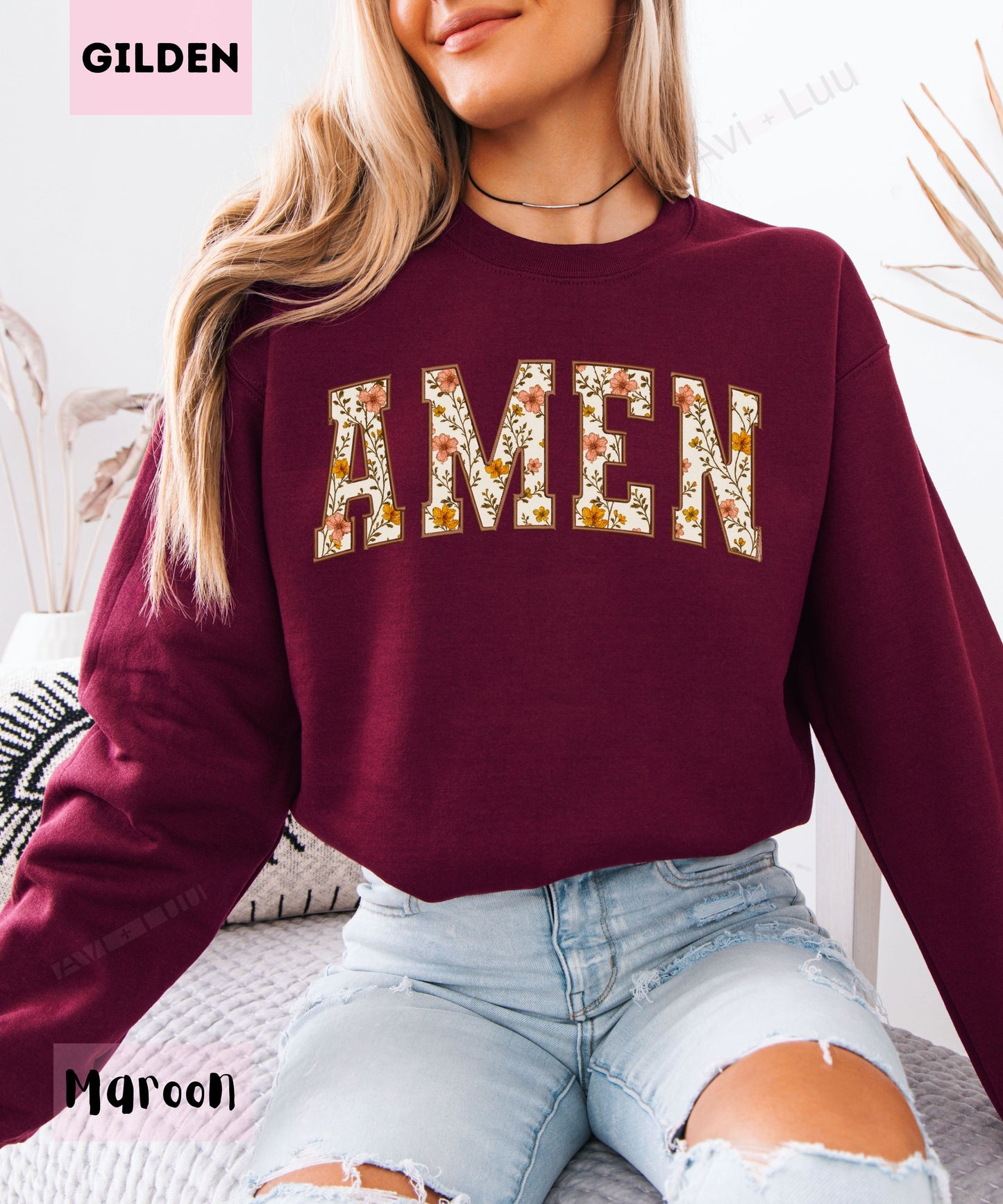 Floral Amen | Gilden Unisex Sweatshirt