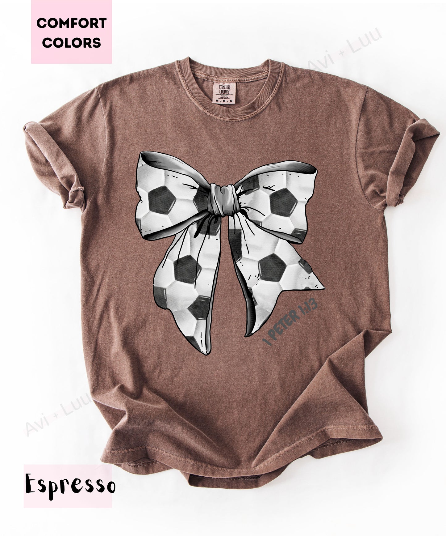 Soccer Bow | Comfort Colors Unisex T-Shirt