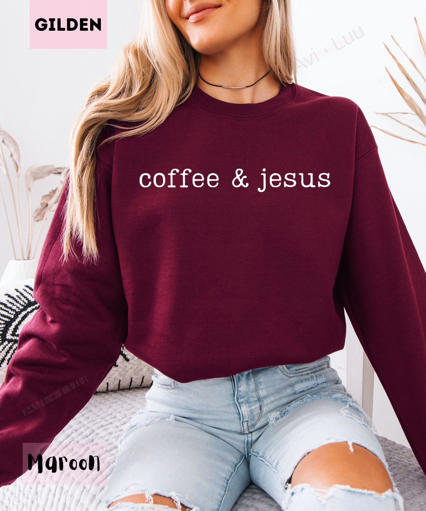 Coffee & Jesus | Gilden Unisex Sweatshirt