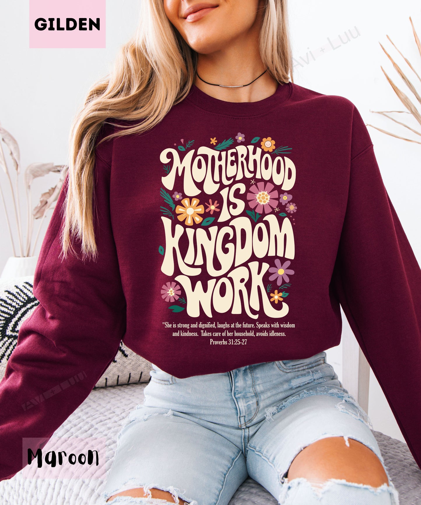 Motherhood Is Kingdom Work | Gilden Unisex Sweatshirt