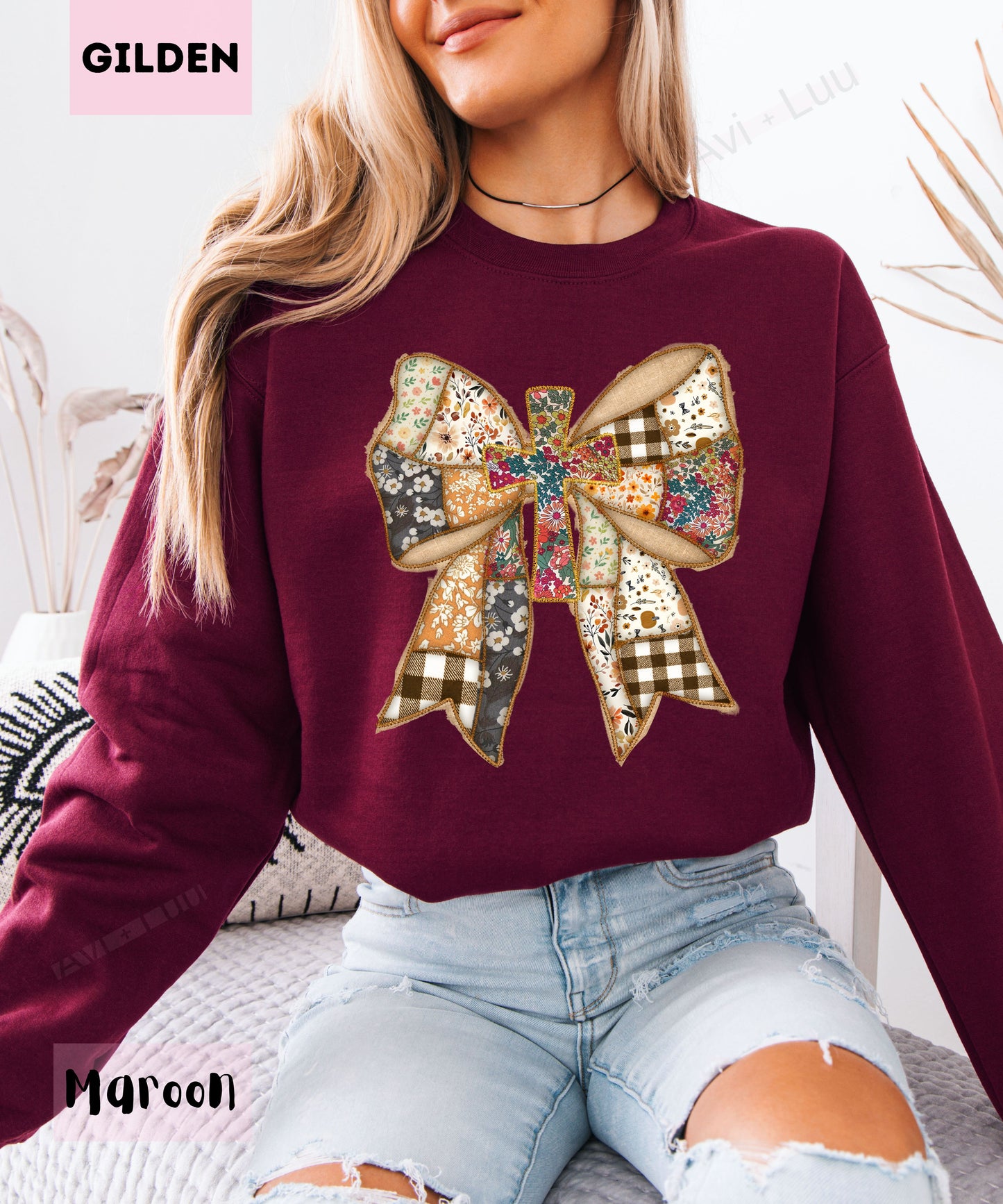 Fabric Bow | Gilden Unisex Sweatshirt