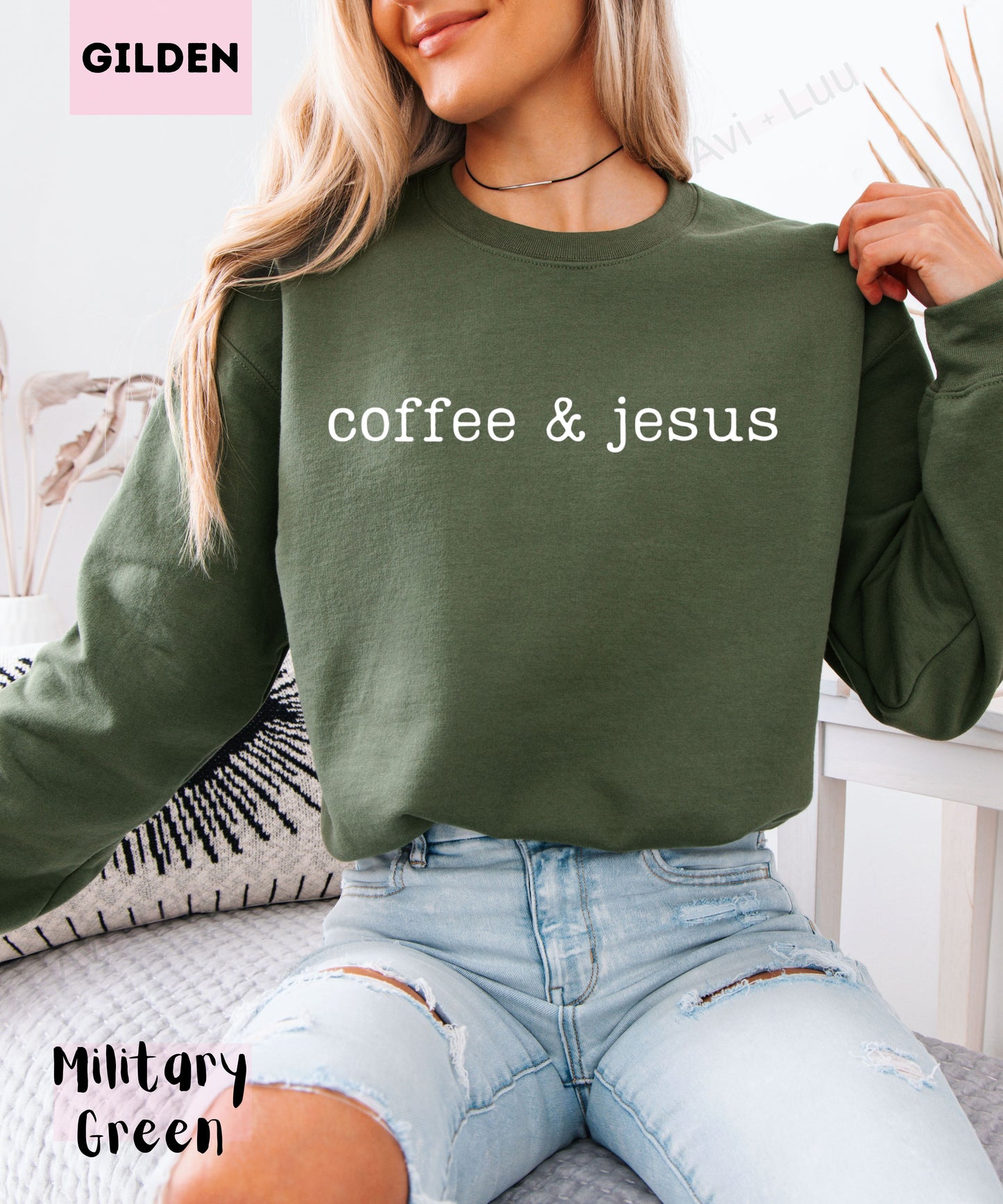 Coffee & Jesus | Gilden Unisex Sweatshirt