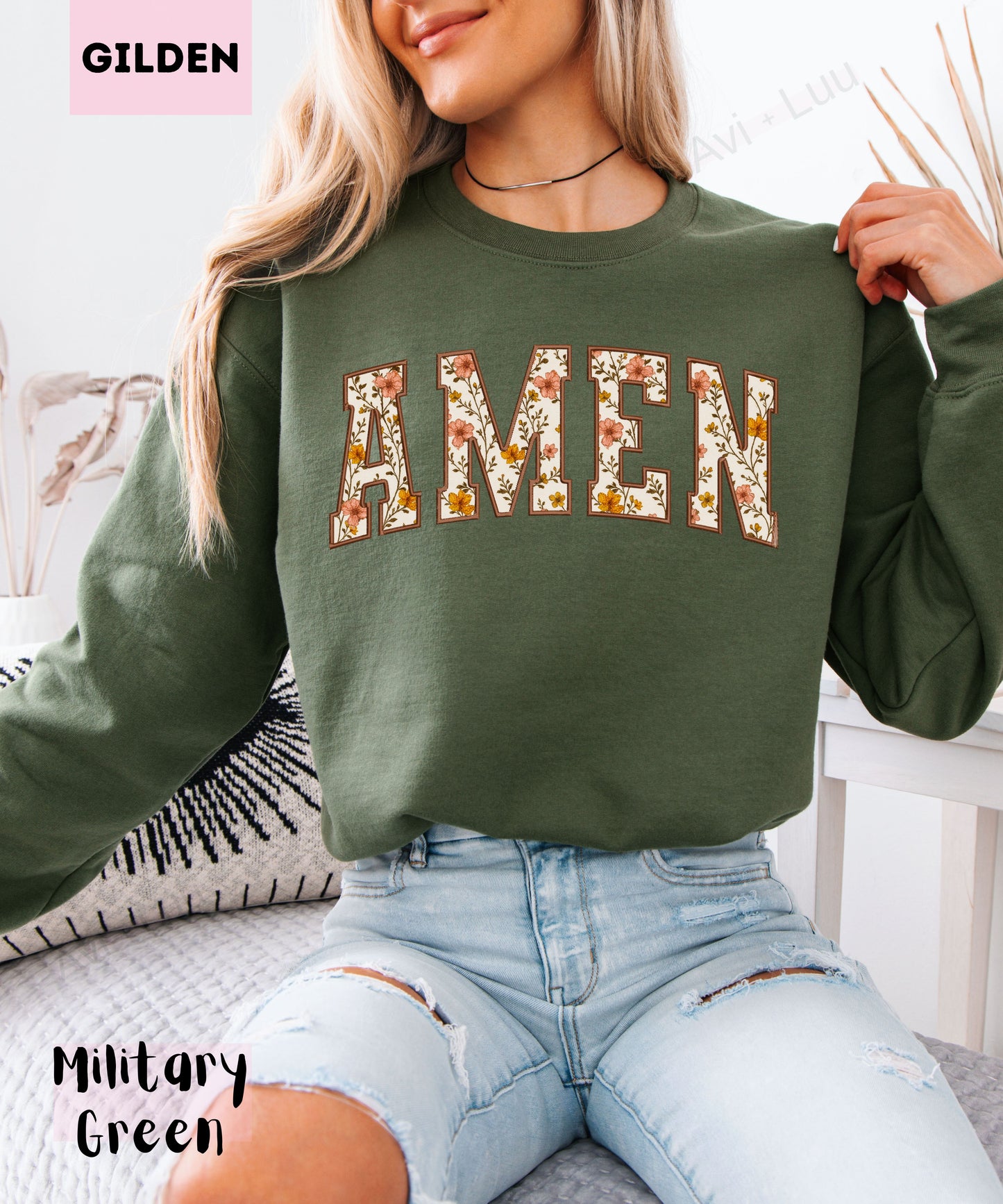 Floral Amen | Gilden Unisex Sweatshirt