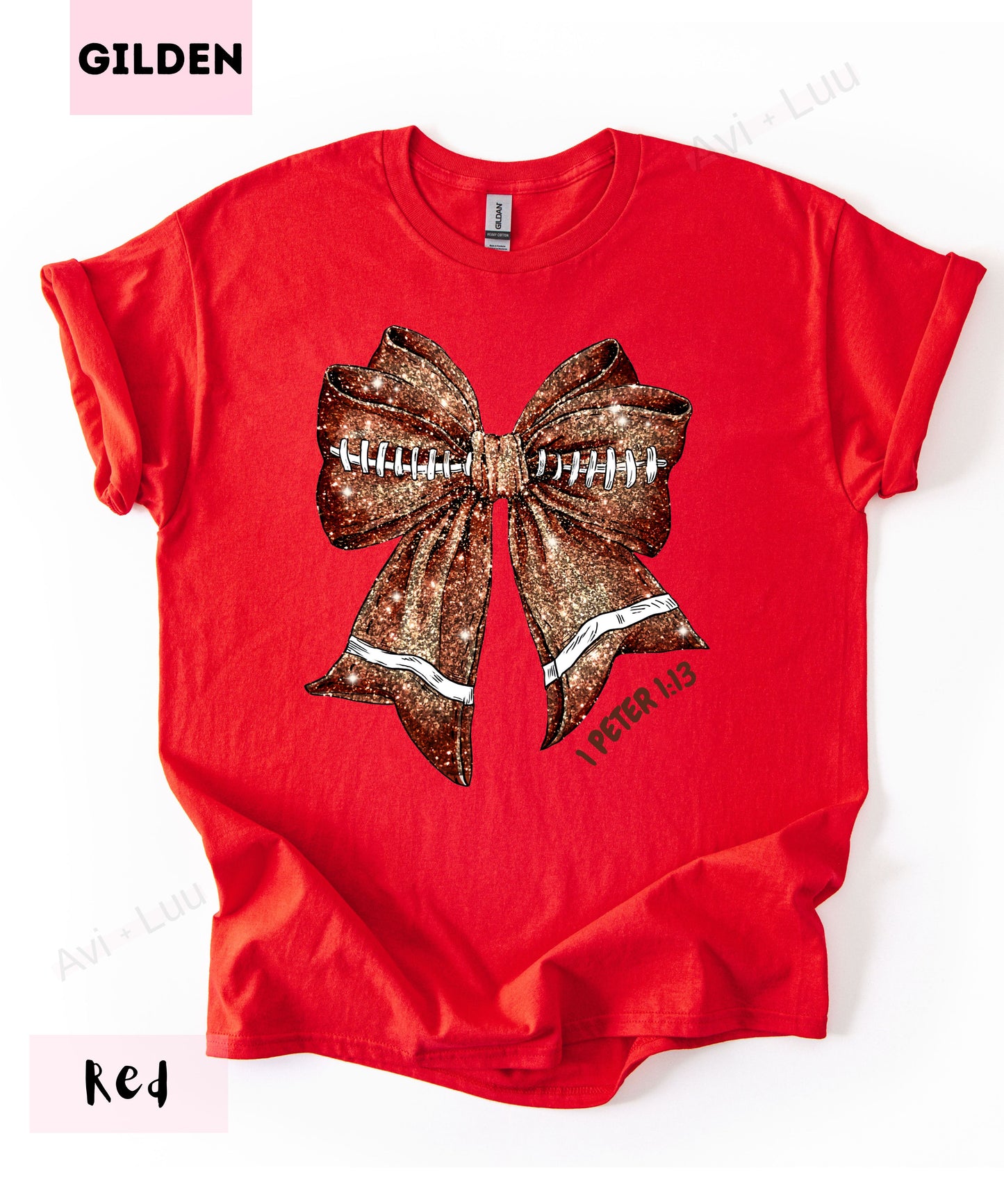 Football Bow | Gilden Unisex T-Shirt