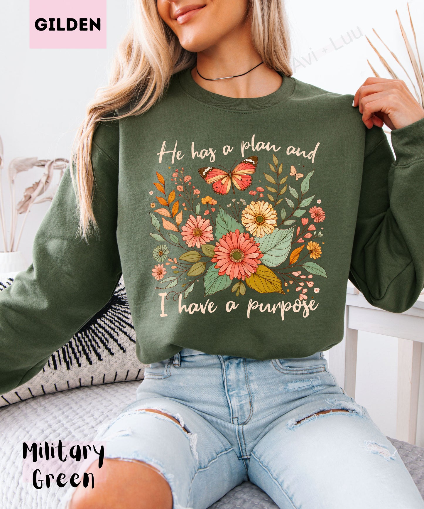 He Has A Plan | Gilden Unisex Sweatshirt