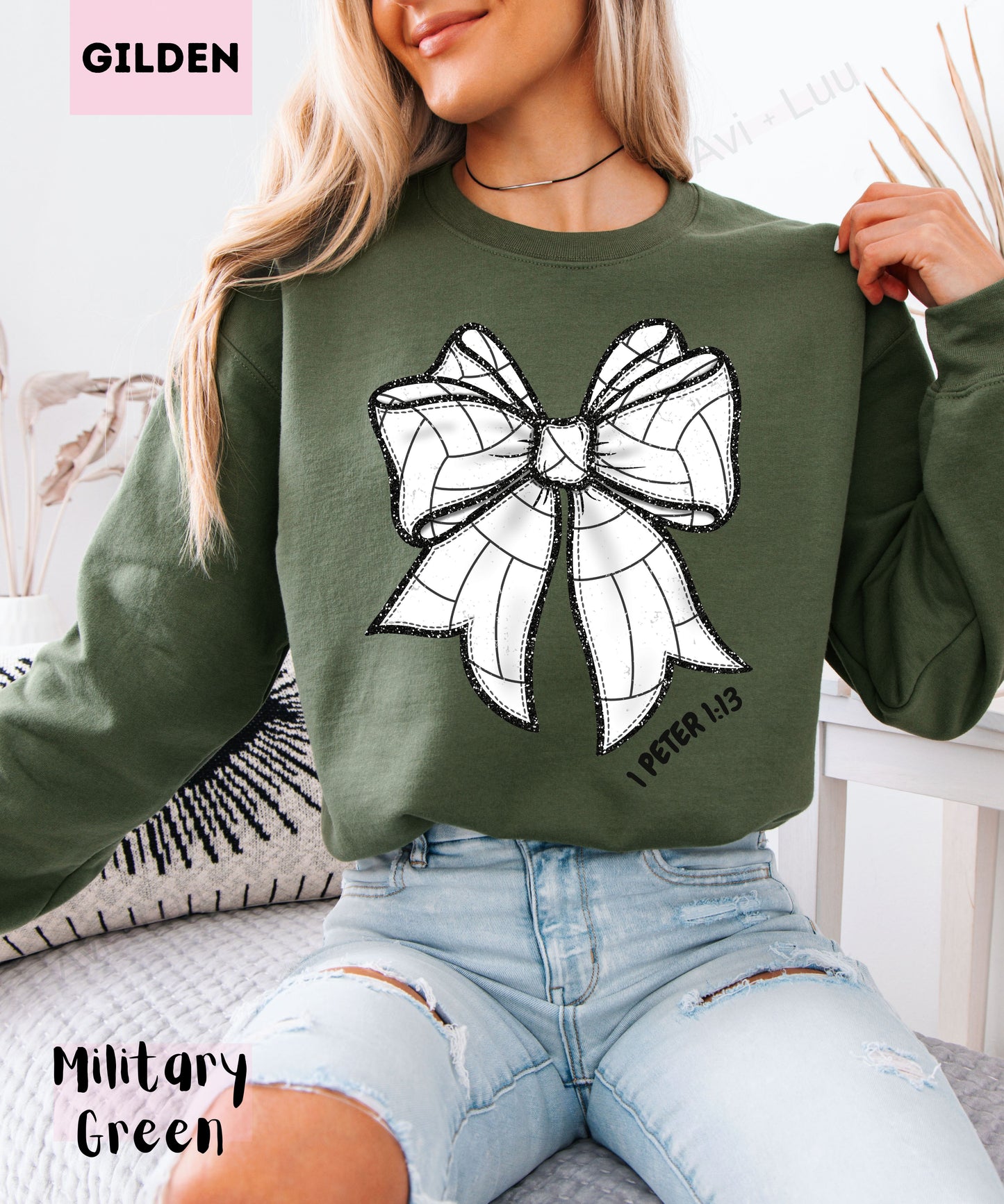 Volleyball Bow | Gilden Unisex Sweatshirt