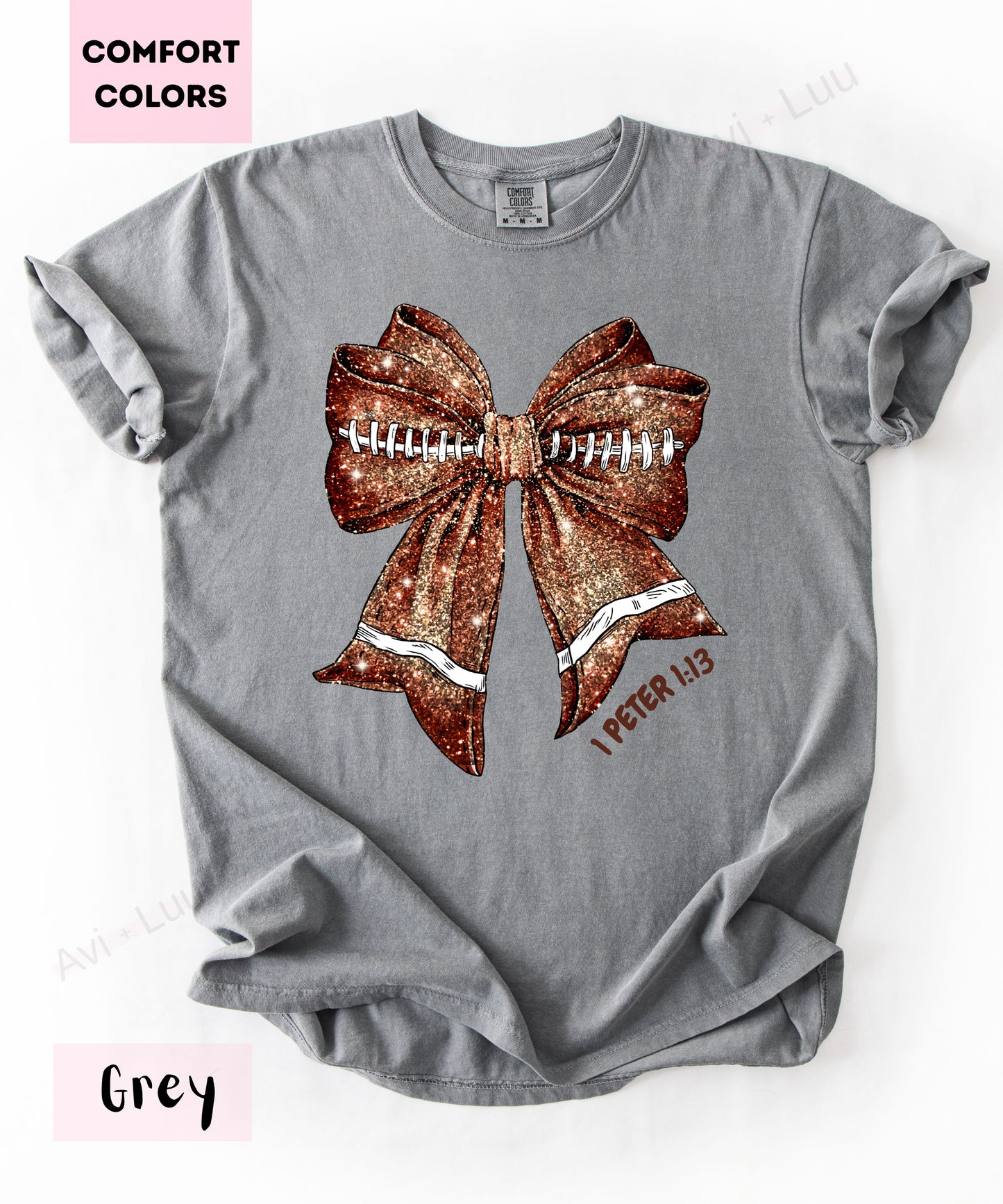 Football Bow | Comfort Colors Unisex T-Shirt