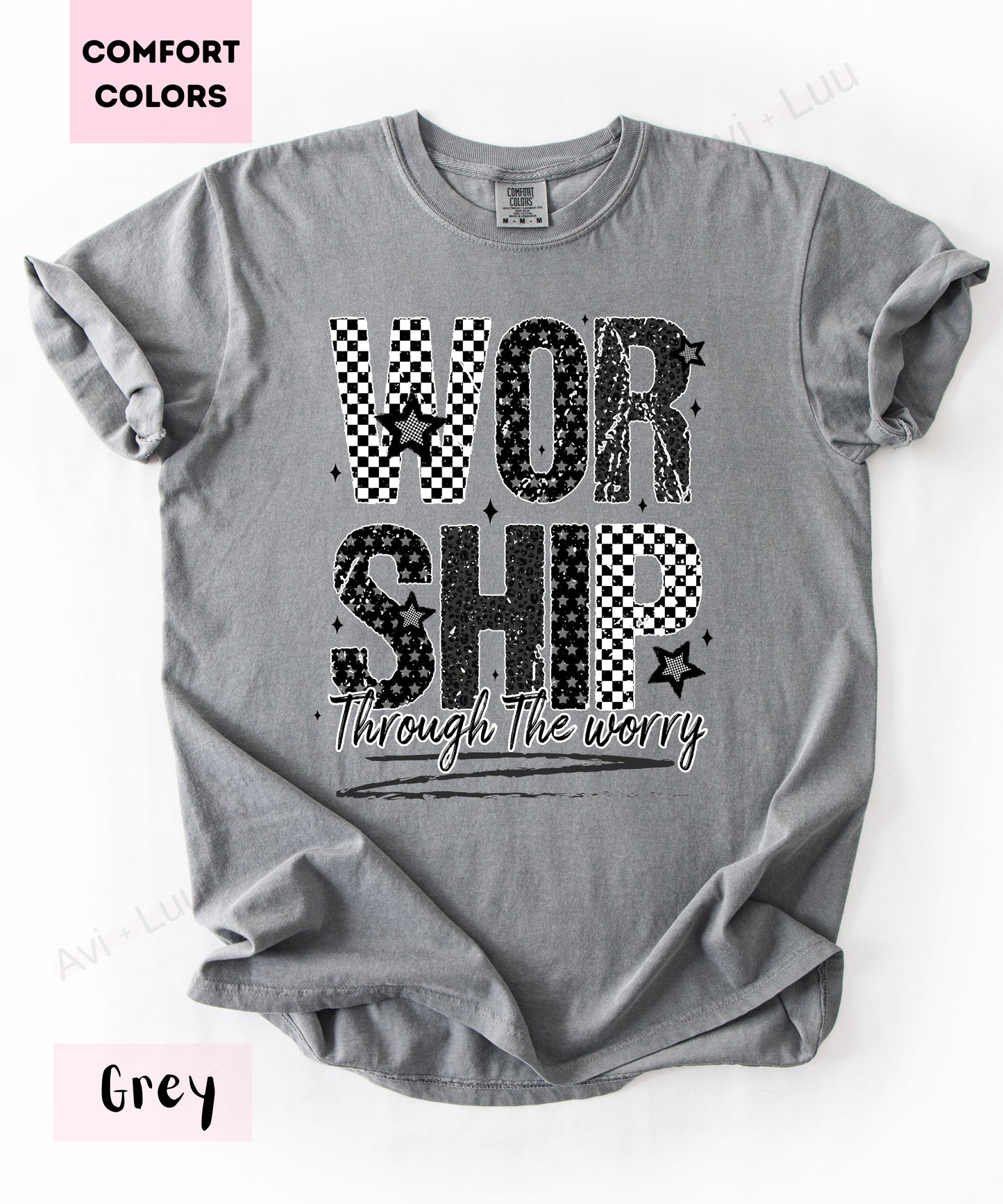 Worship Checkered | Comfort Colors Unisex T-Shirt