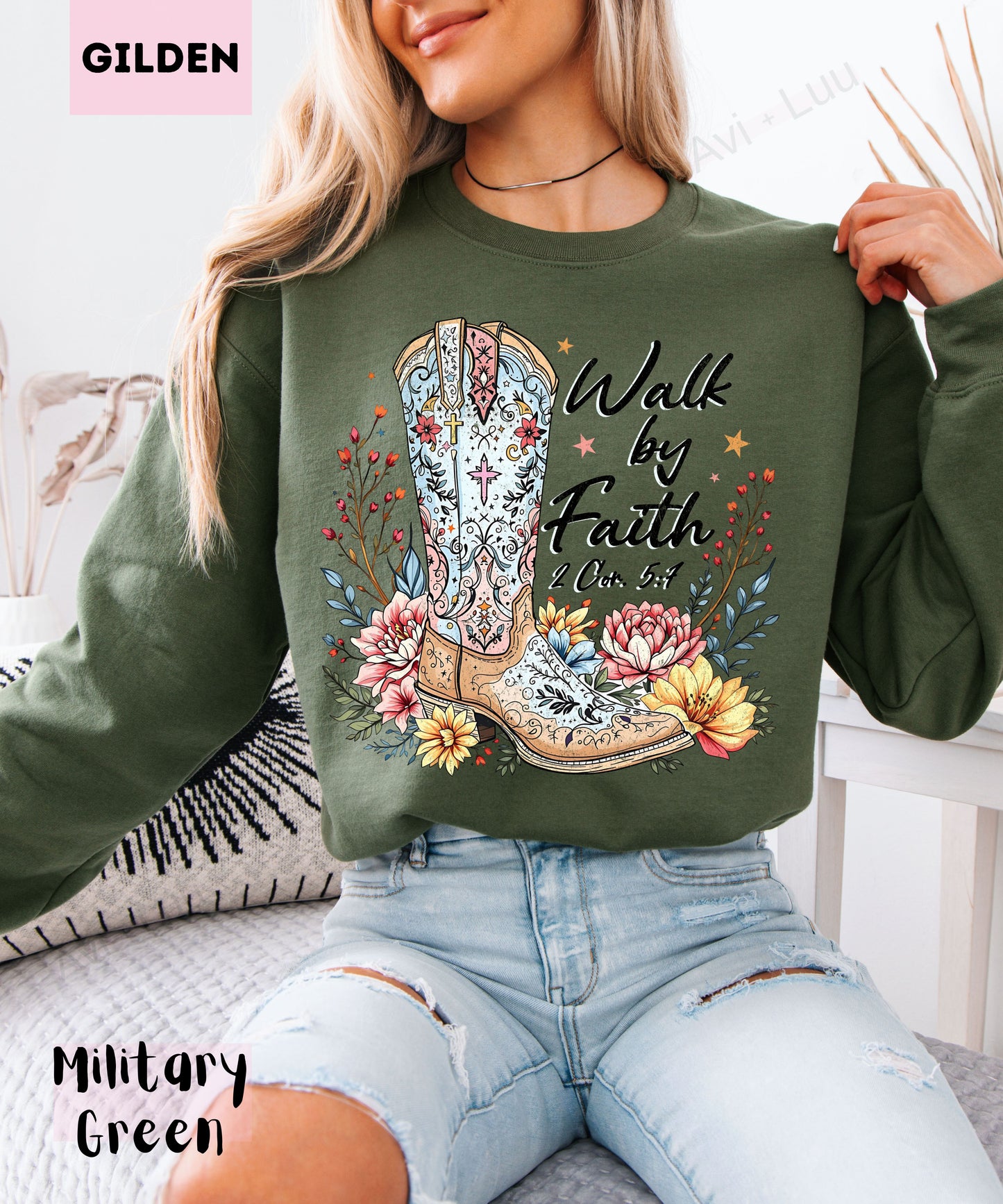 Walk By Faith | Gilden Unisex Sweatshirt