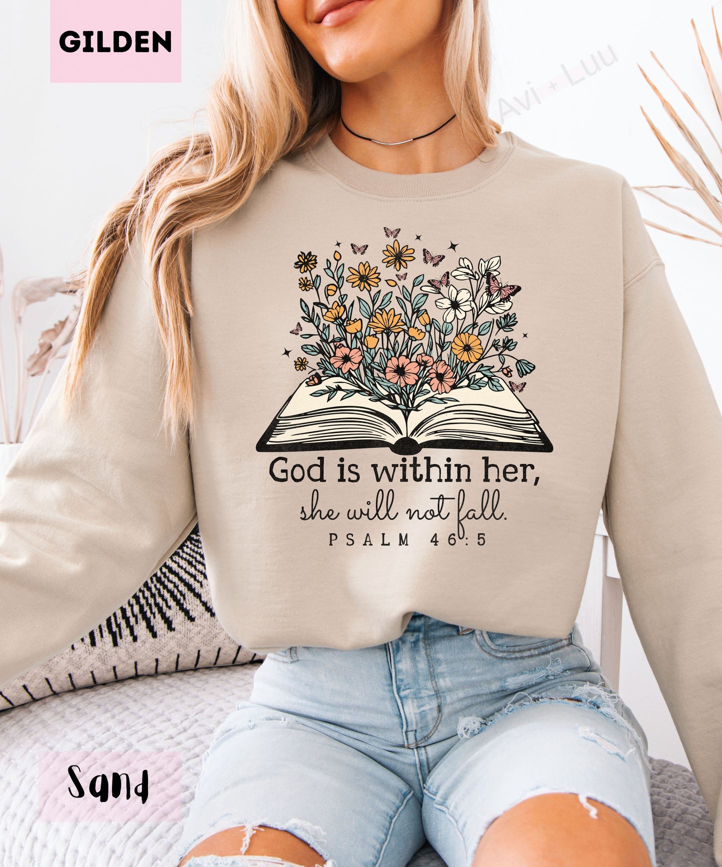 God Is Within Her | Gilden Unisex Sweatshirt