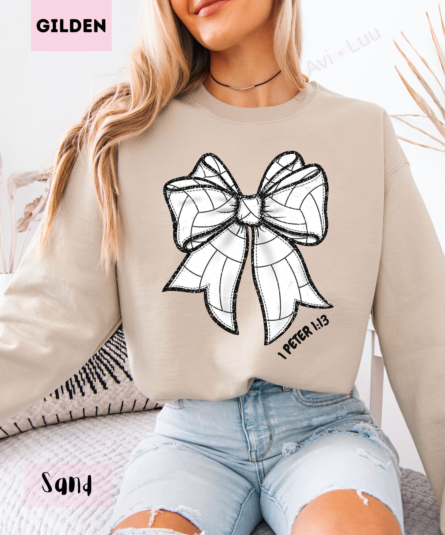 Volleyball Bow | Gilden Unisex Sweatshirt