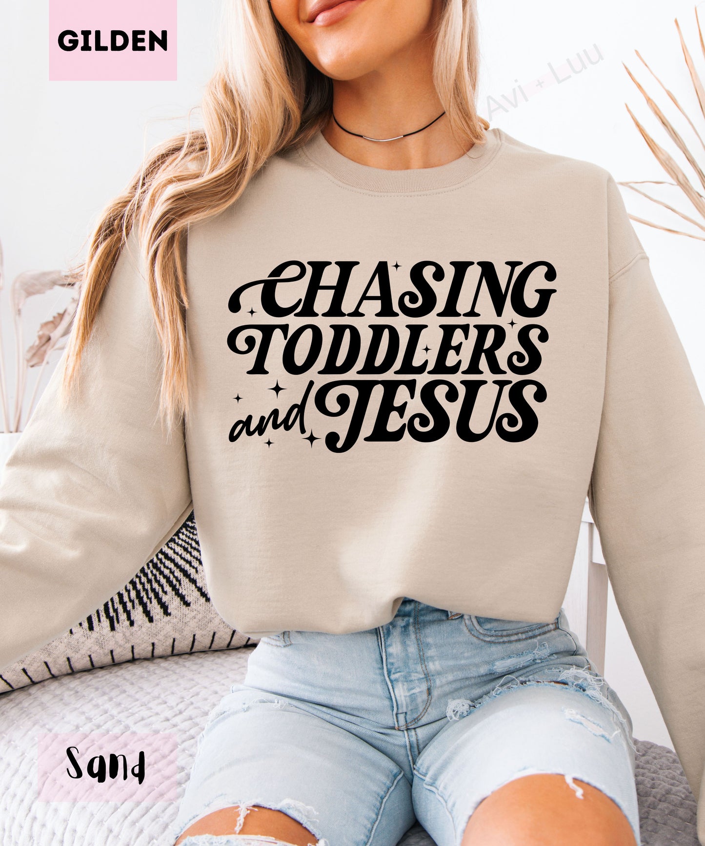 Chasing Toddlers And Jesus | Gilden Unisex Sweatshirt