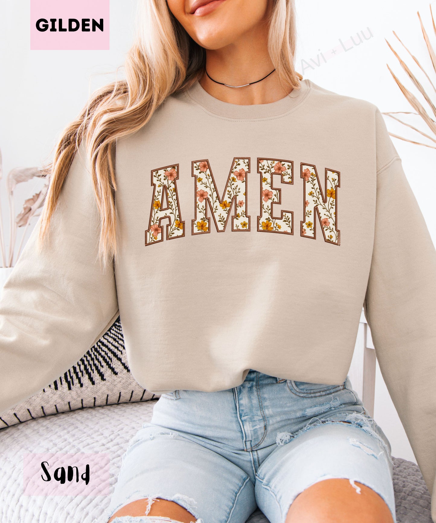 Floral Amen | Gilden Unisex Sweatshirt