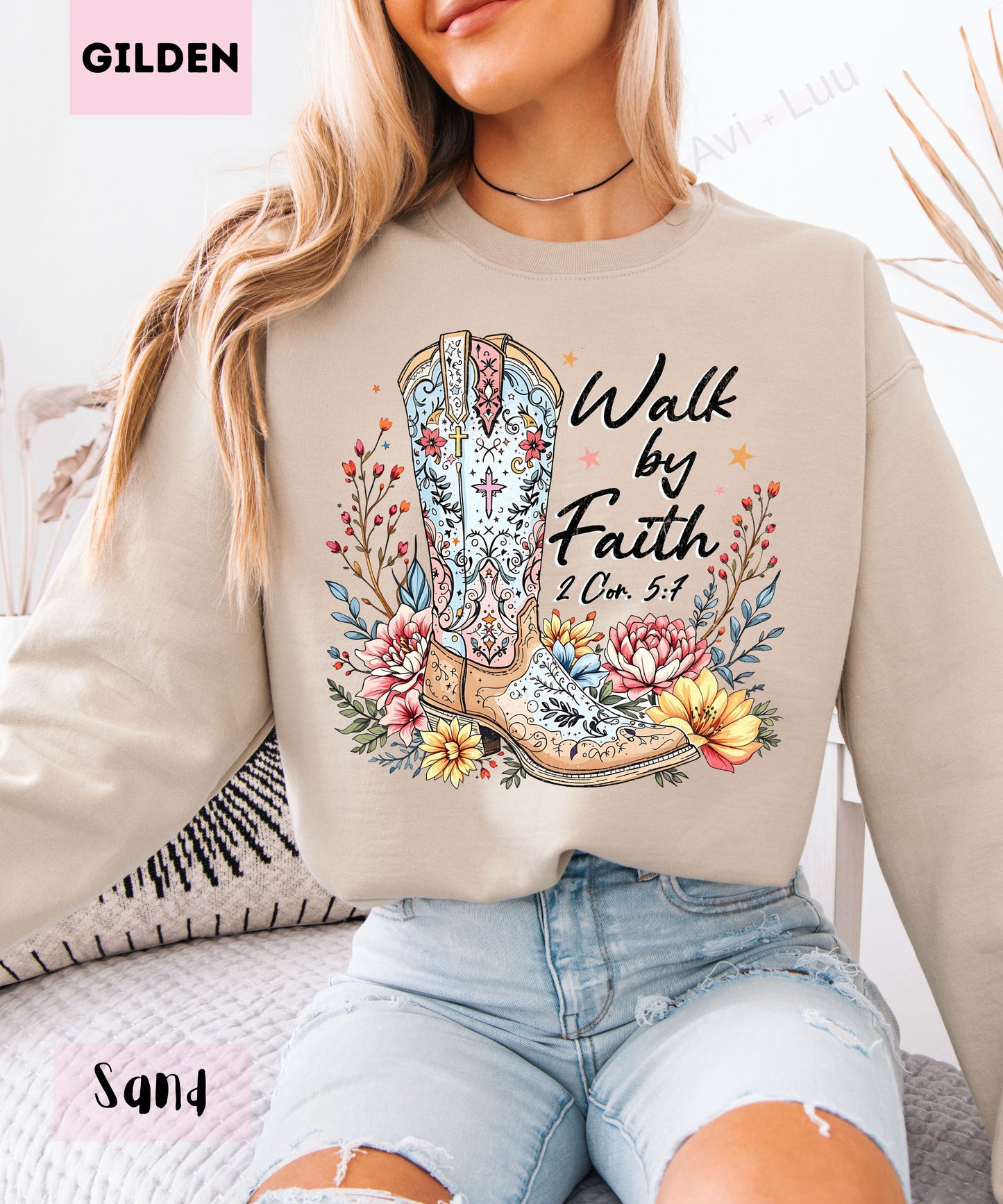 Walk By Faith | Gilden Unisex Sweatshirt