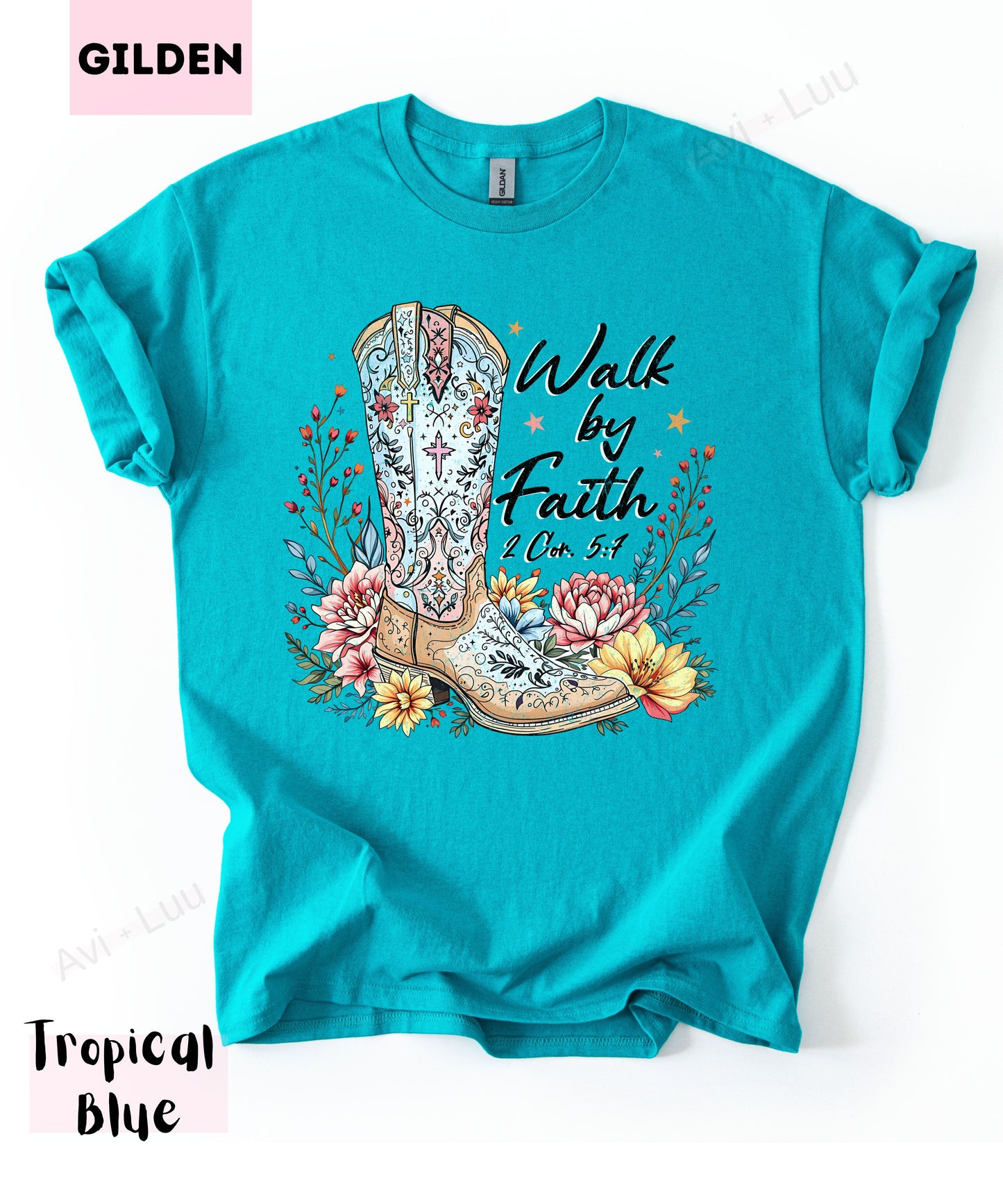 Walk By Faith Boot | Gilden Unisex T-Shirt
