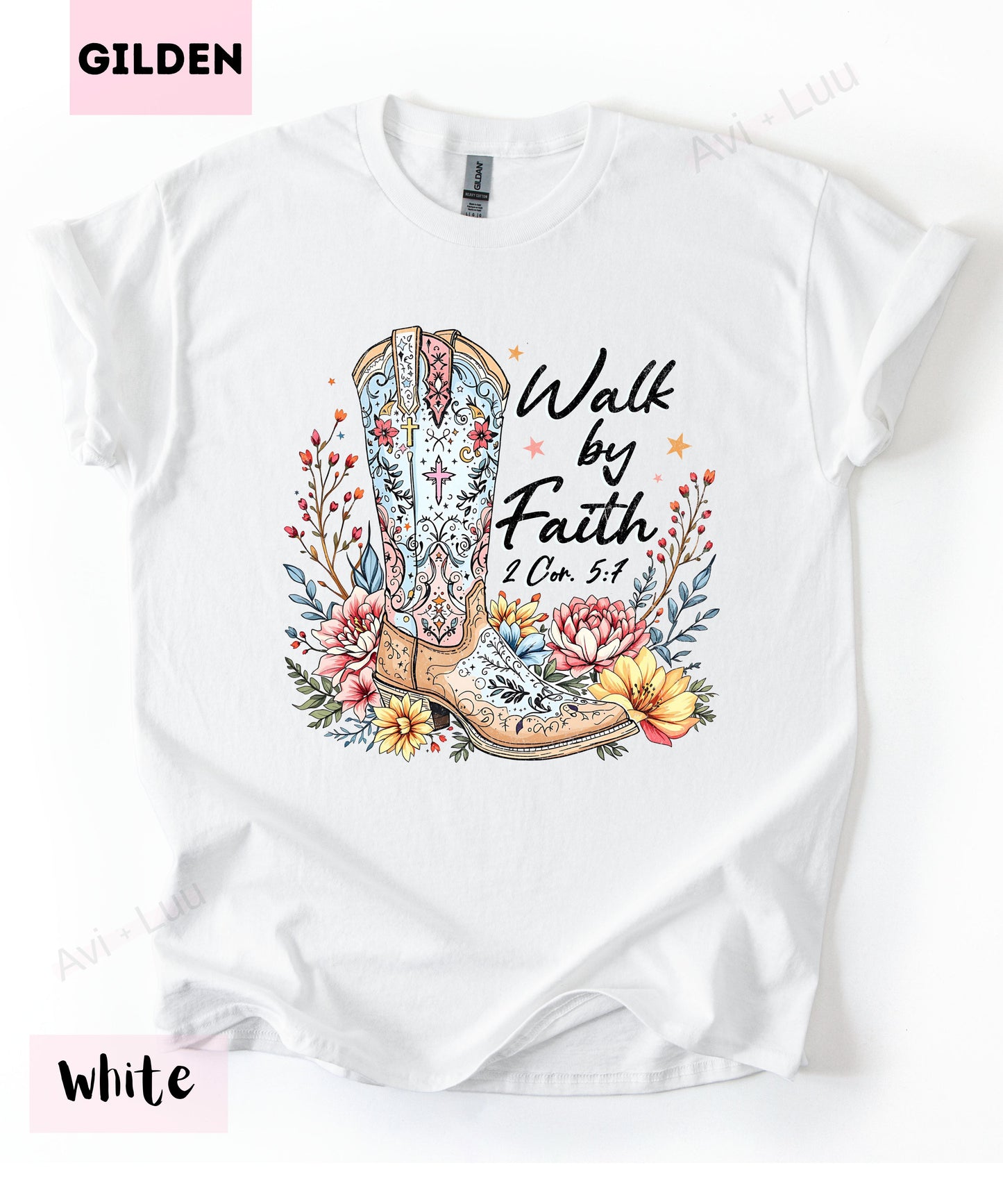 Walk By Faith Boot | Gilden Unisex T-Shirt