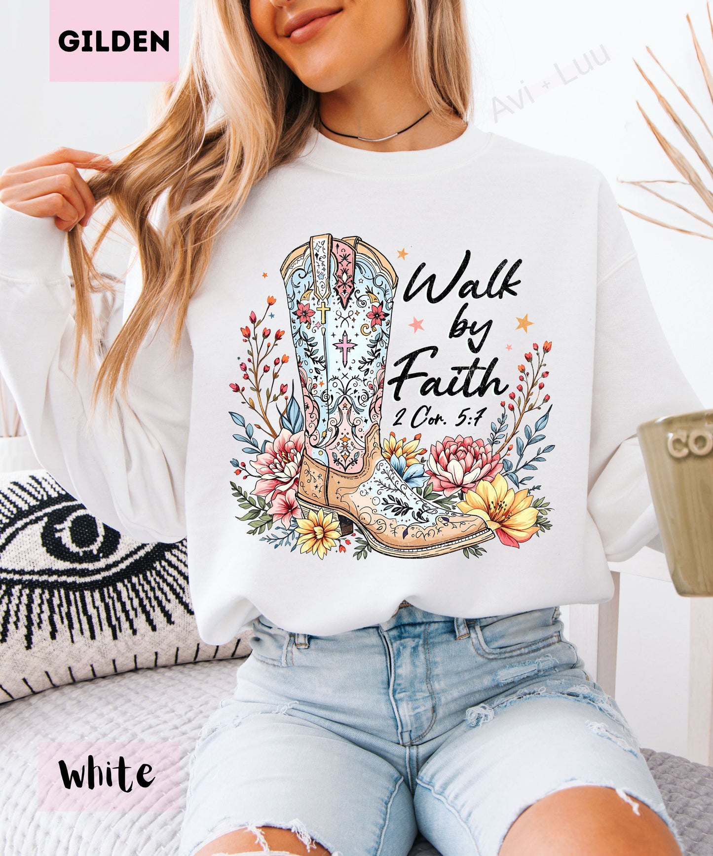 Walk By Faith | Gilden Unisex Sweatshirt