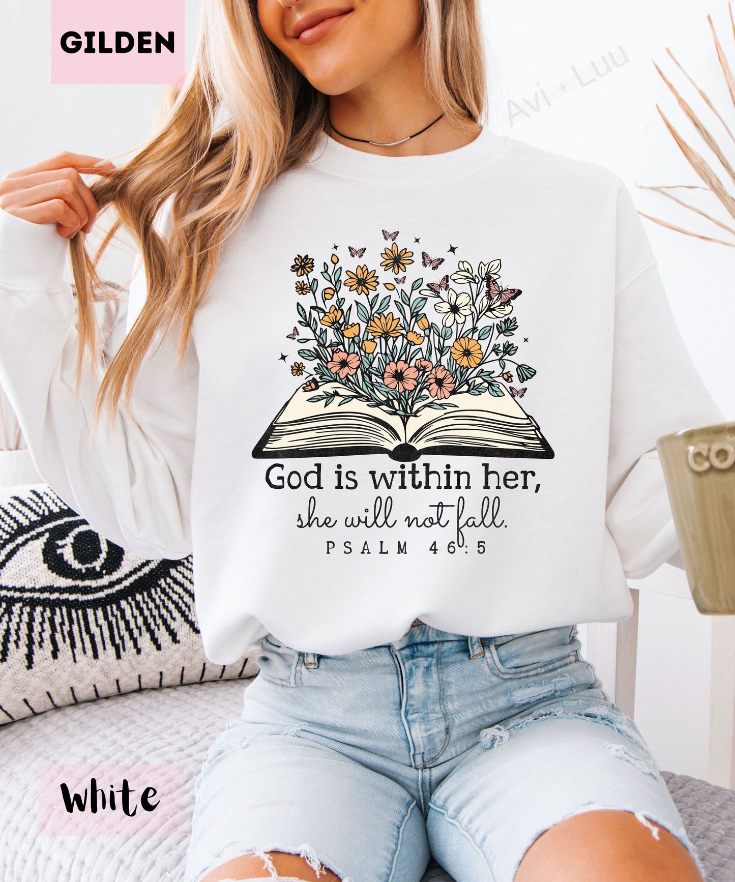 God Is Within Her | Gilden Unisex Sweatshirt