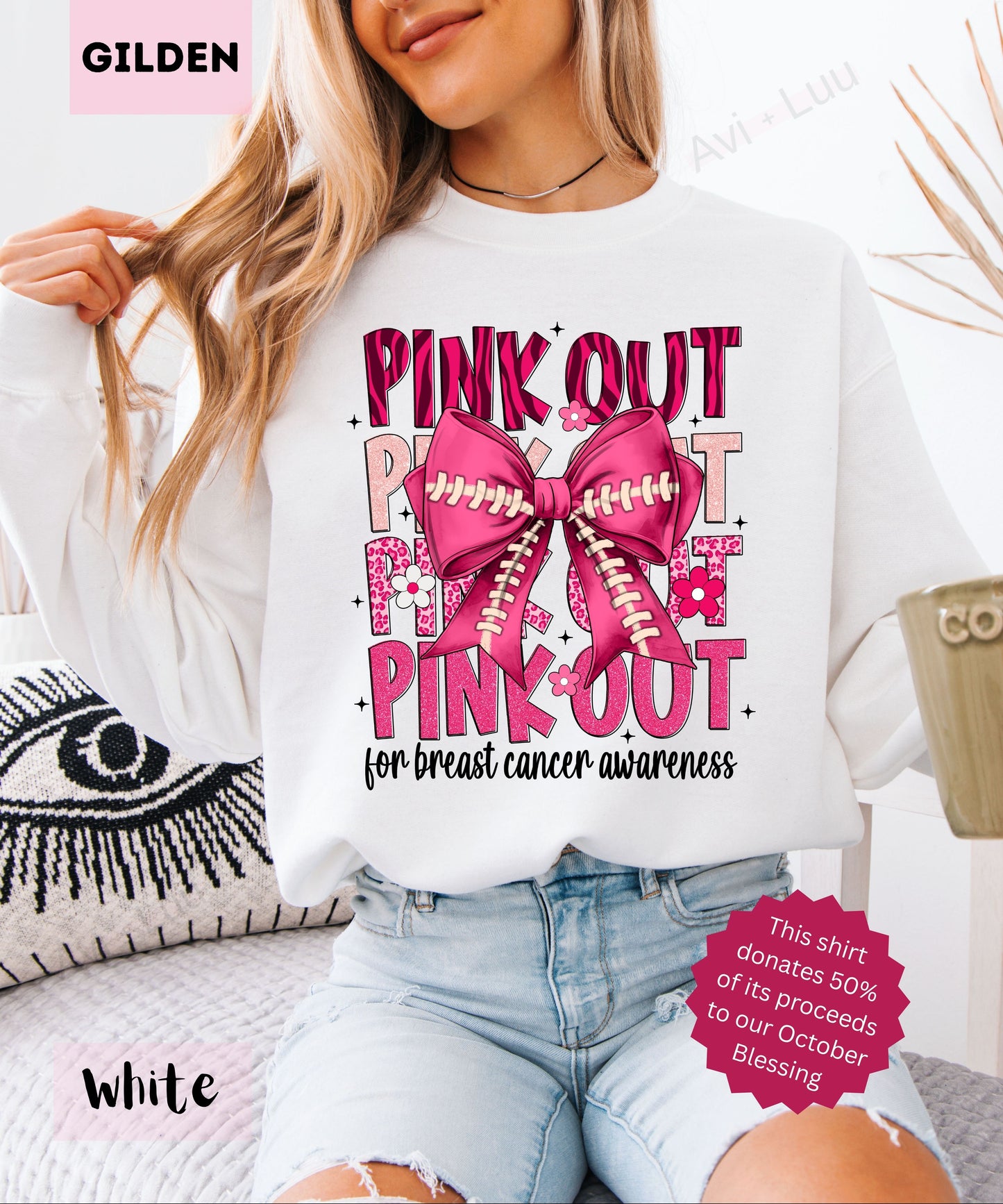 Pink Out | Gilden Unisex Sweatshirt