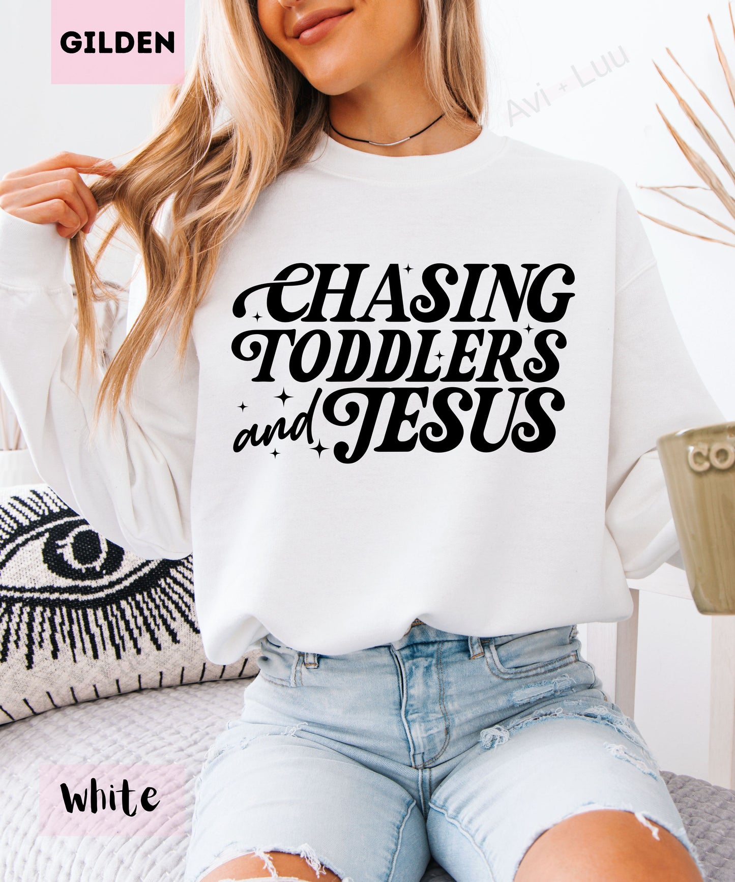Chasing Toddlers And Jesus | Gilden Unisex Sweatshirt