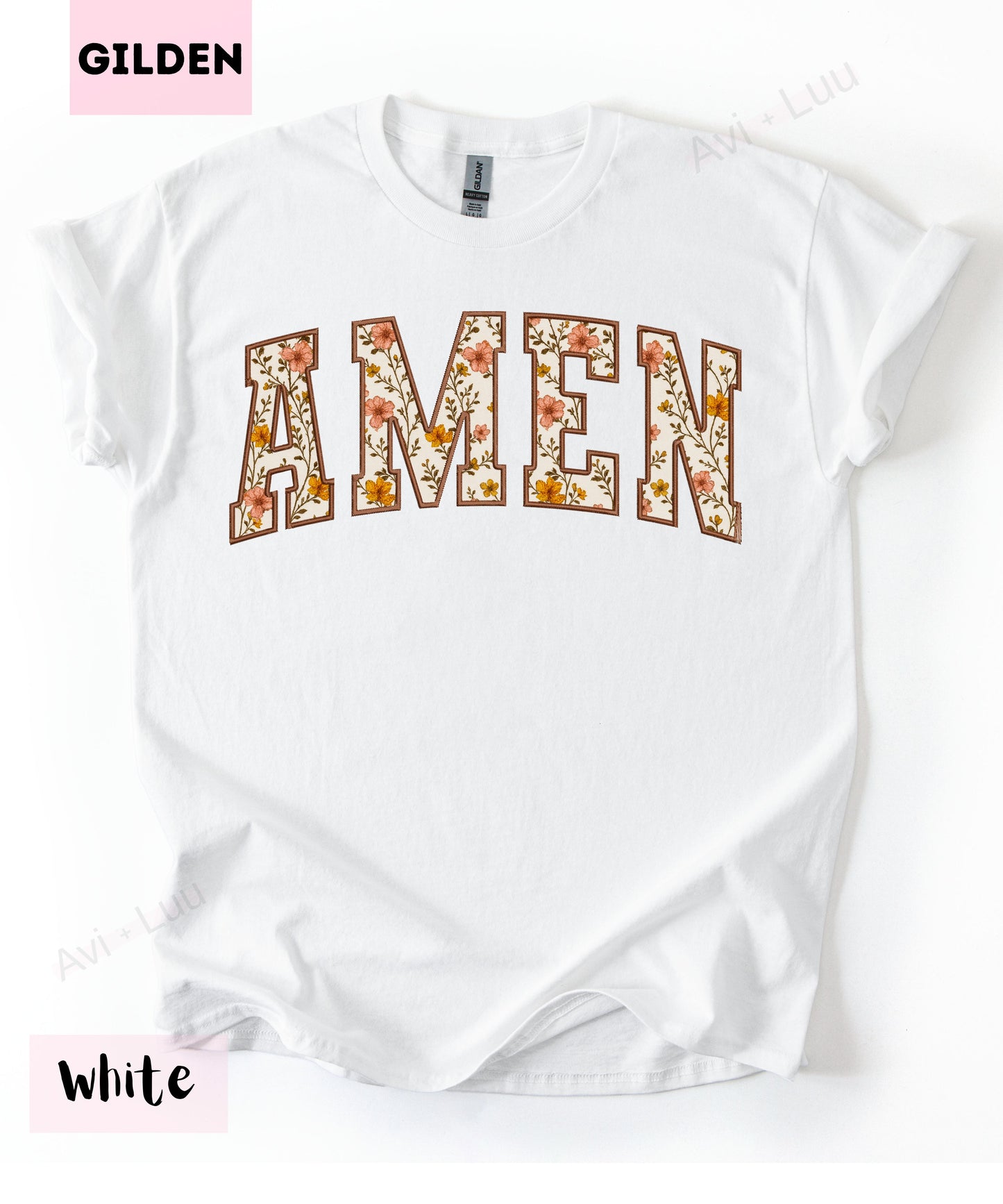 Floral AMEN | Gilden Unisex T-Shirt