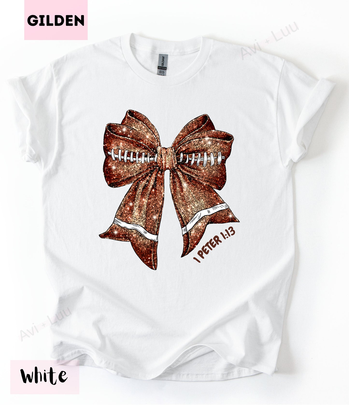 Football Bow | Gilden Unisex T-Shirt