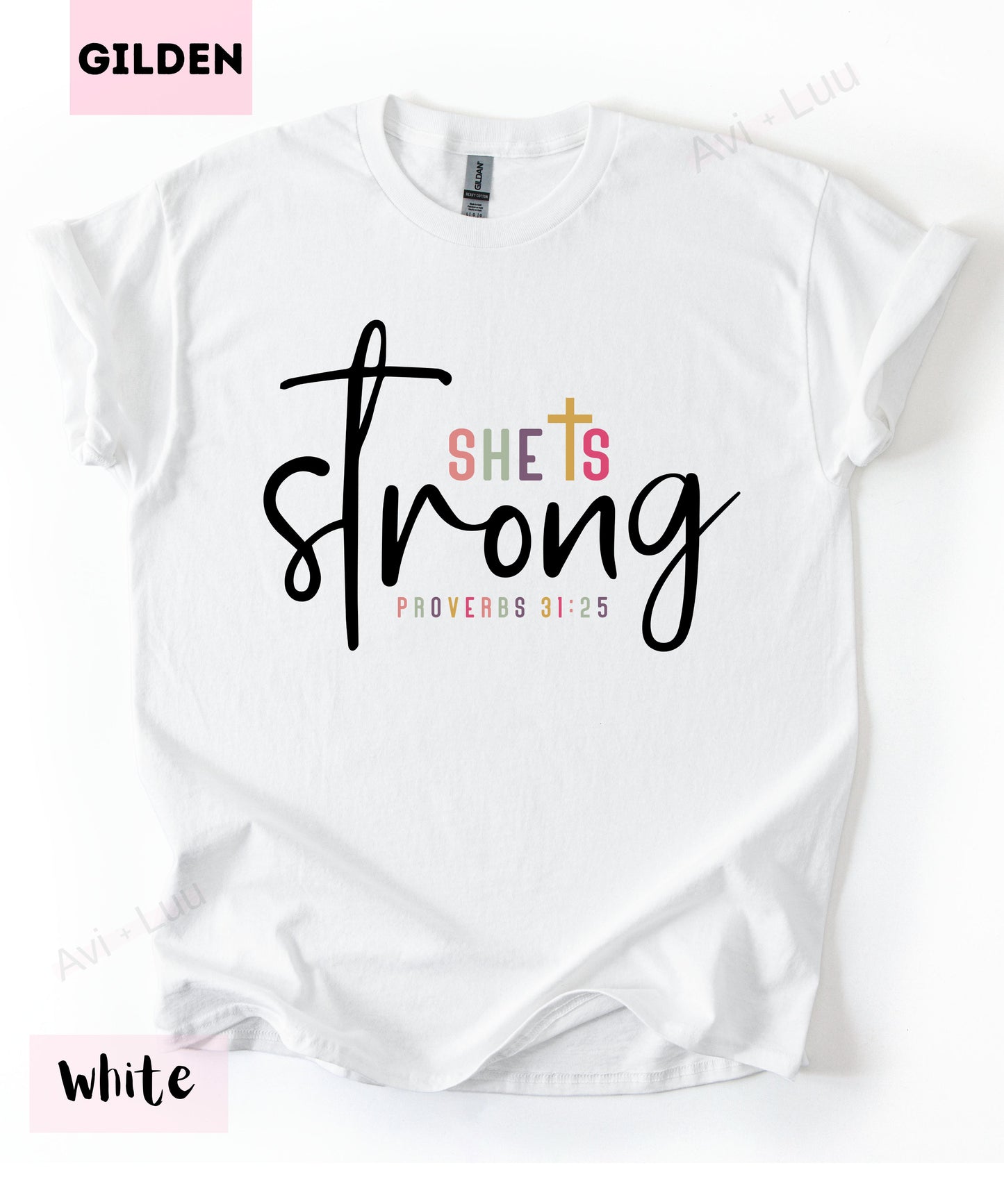 She Is Strong | Gilden Unisex T-Shirt