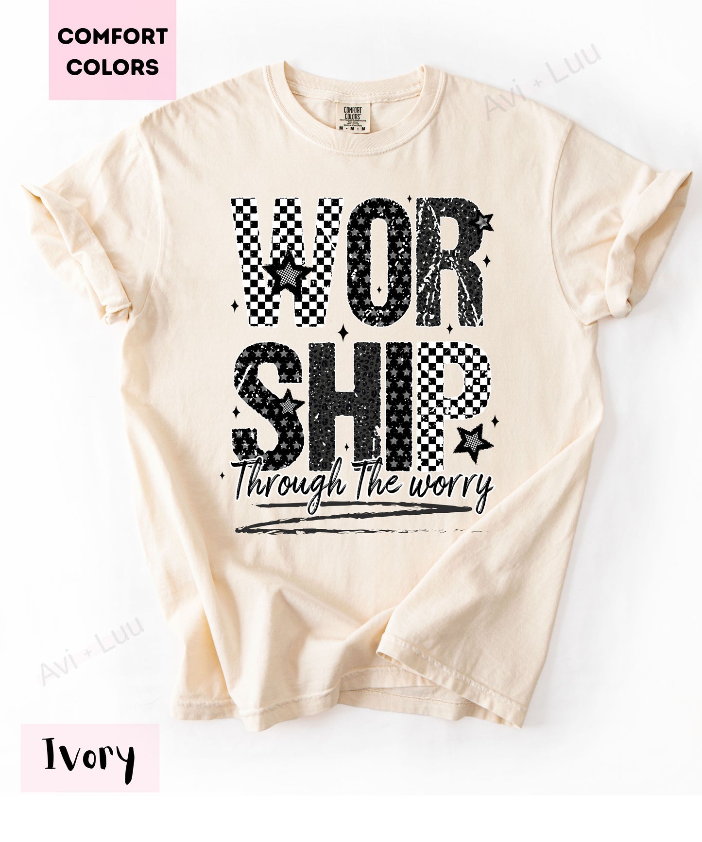 Worship Checkered | Comfort Colors Unisex T-Shirt
