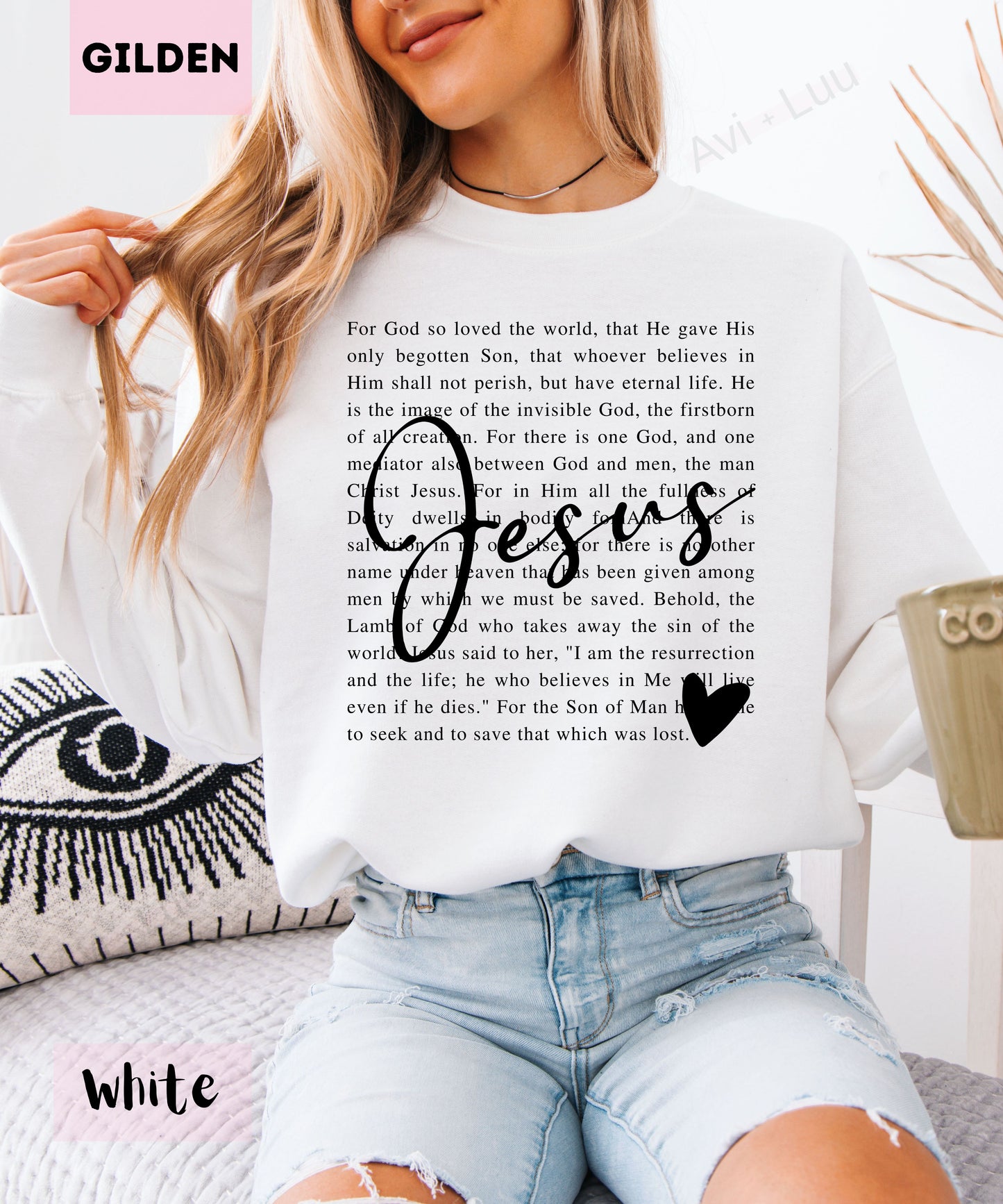 Jesus Scripture | Gilden Unisex Sweatshirt
