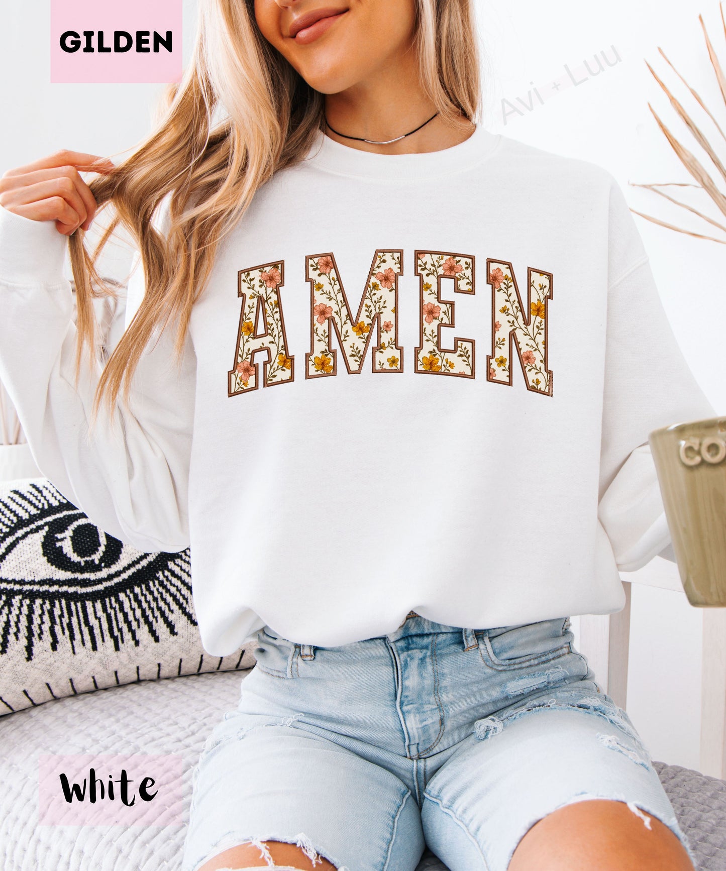 Floral Amen | Gilden Unisex Sweatshirt