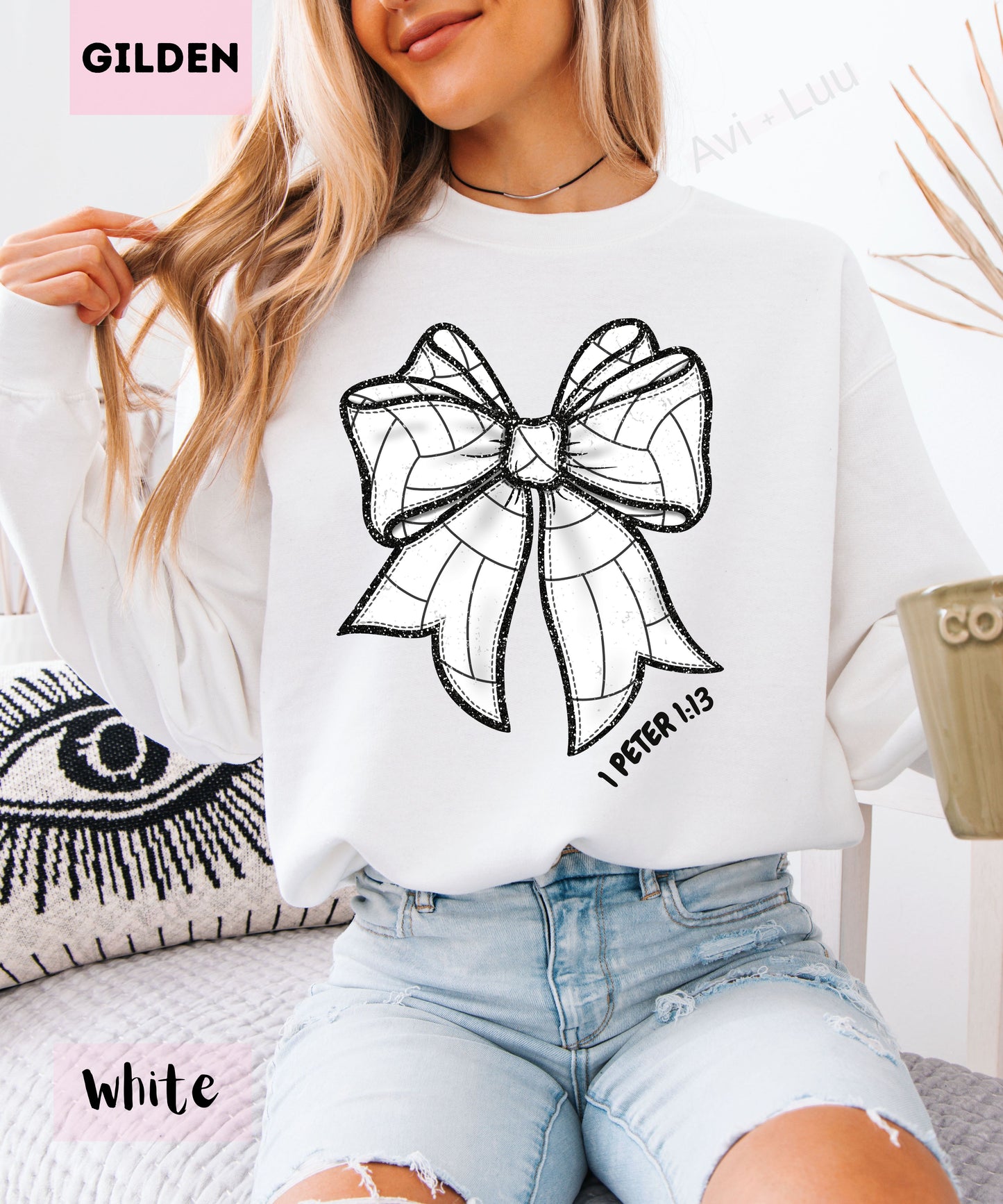 Volleyball Bow | Gilden Unisex Sweatshirt