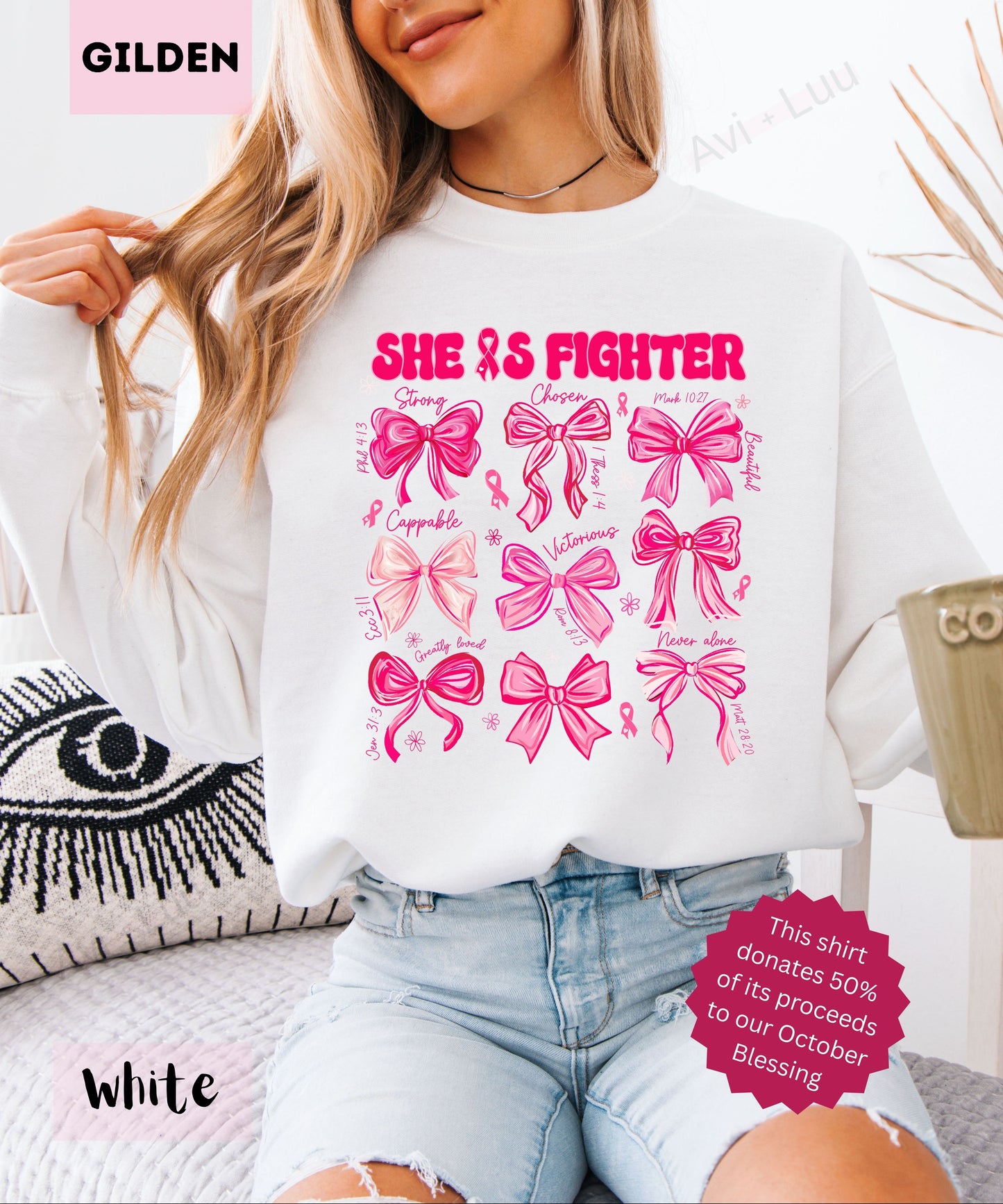 She Is Fighter | Gilden Unisex Sweatshirt