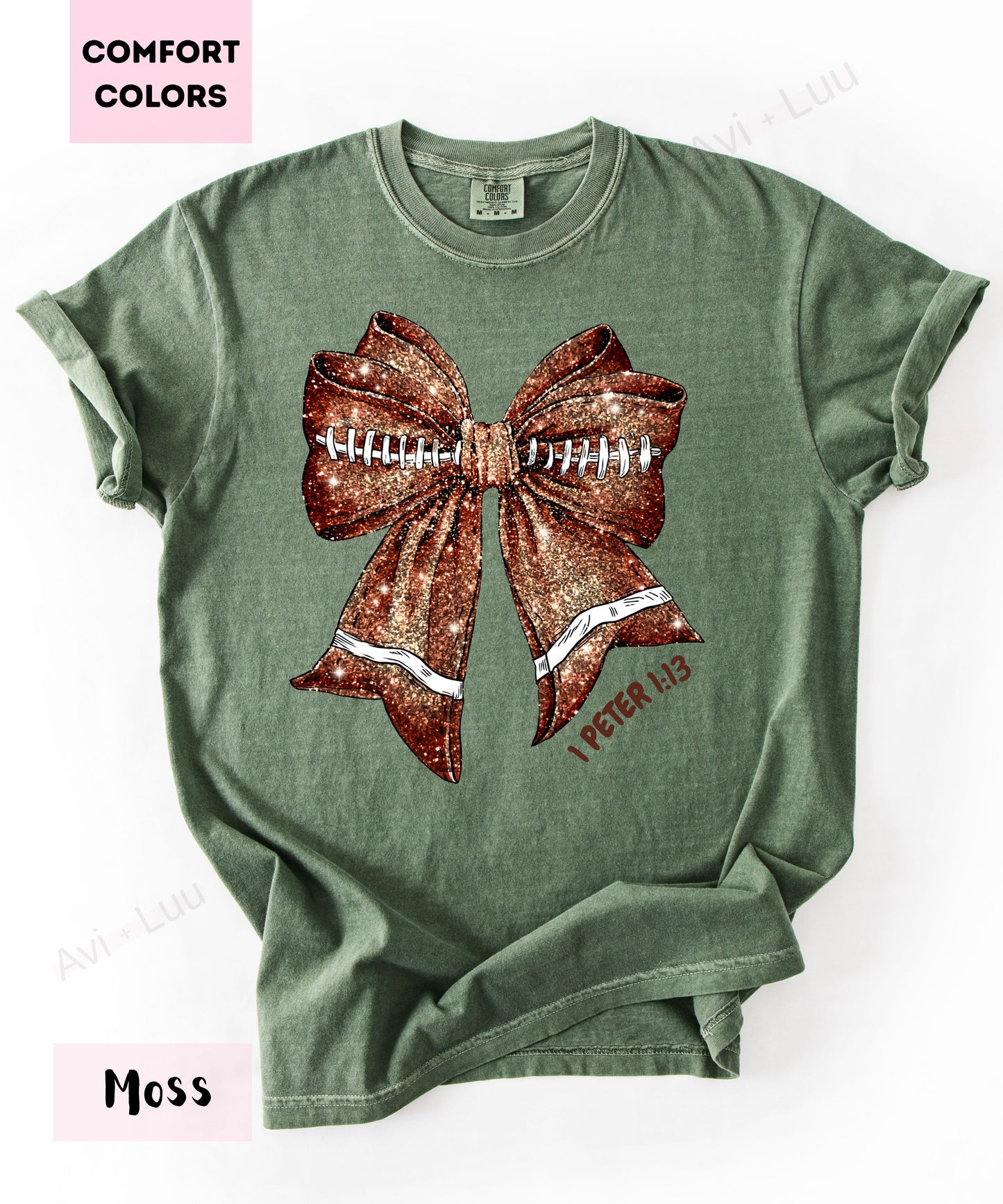 Football Bow | Comfort Colors Unisex T-Shirt