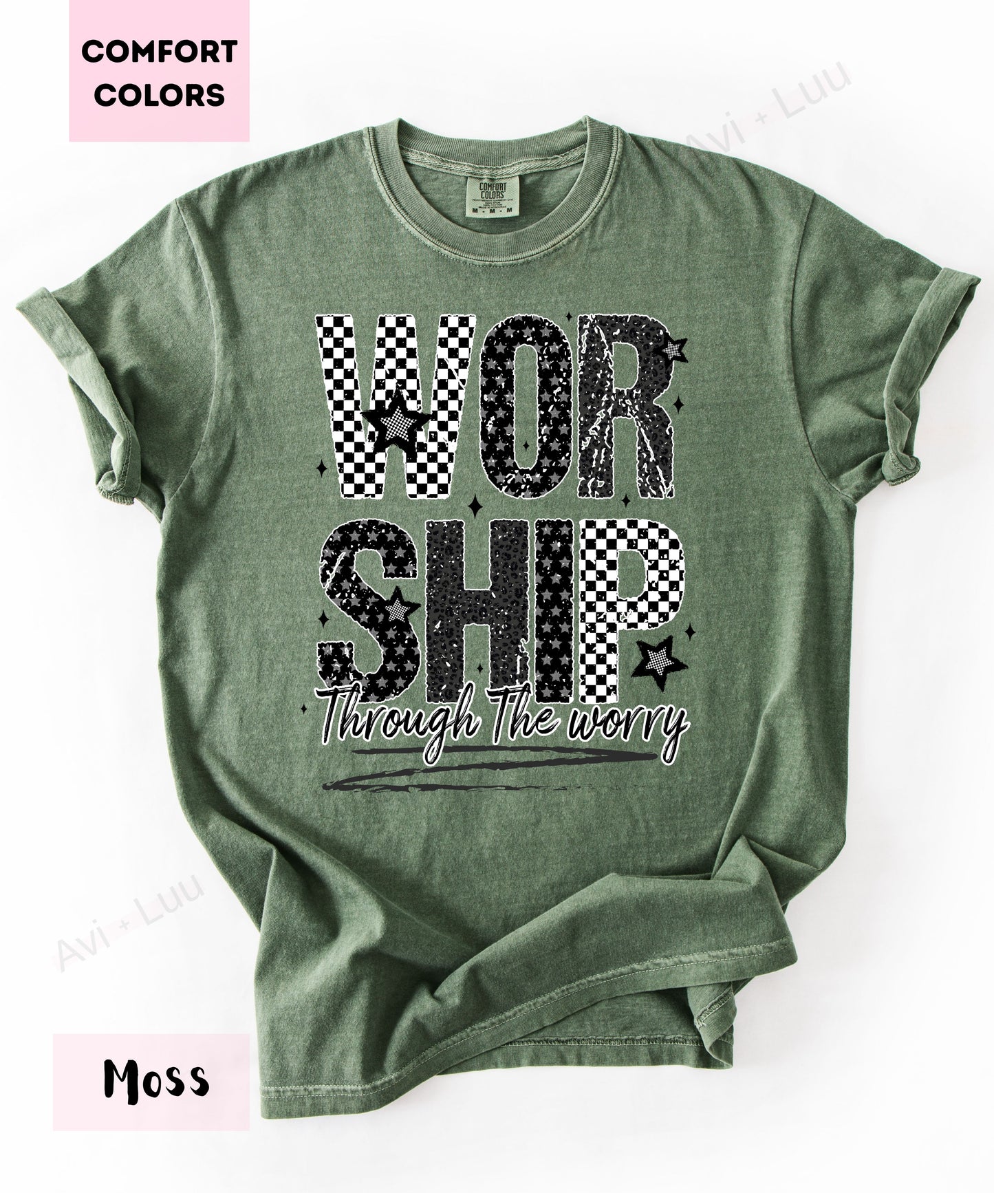 Worship Checkered | Comfort Colors Unisex T-Shirt