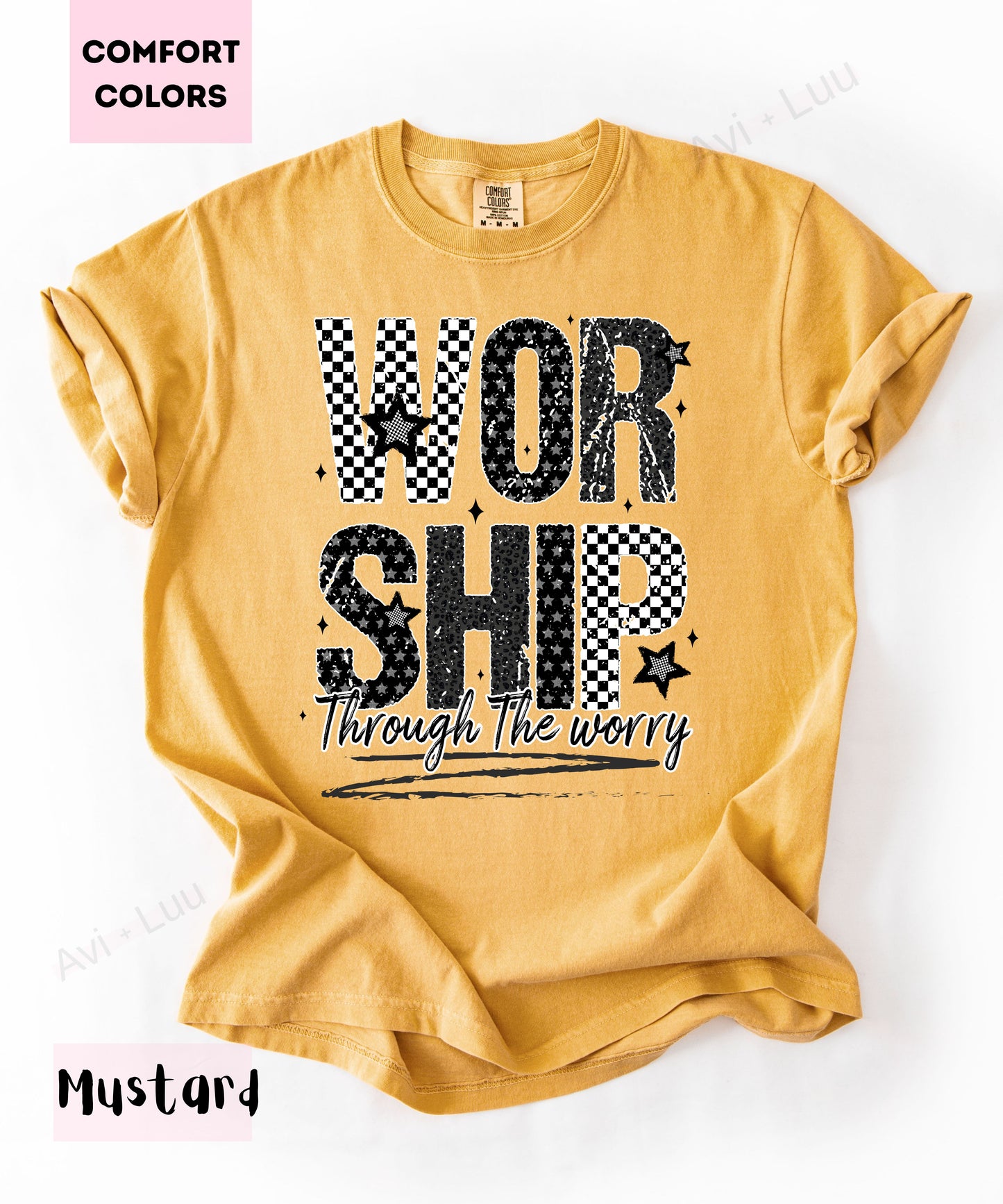 Worship Checkered | Comfort Colors Unisex T-Shirt