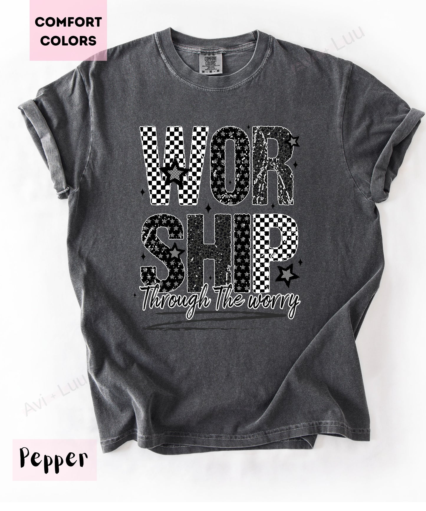 Worship Checkered | Comfort Colors Unisex T-Shirt