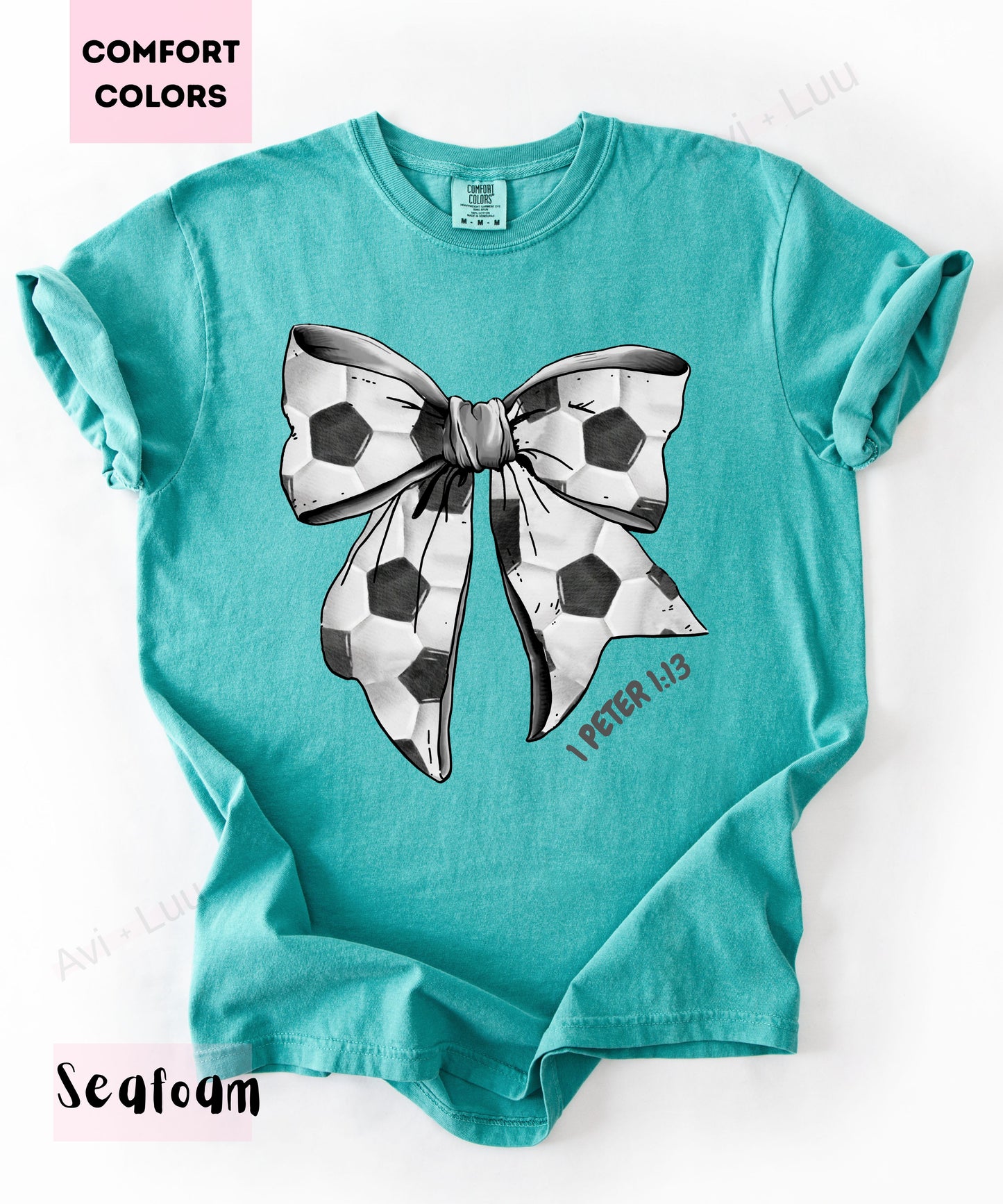 Soccer Bow | Comfort Colors Unisex T-Shirt
