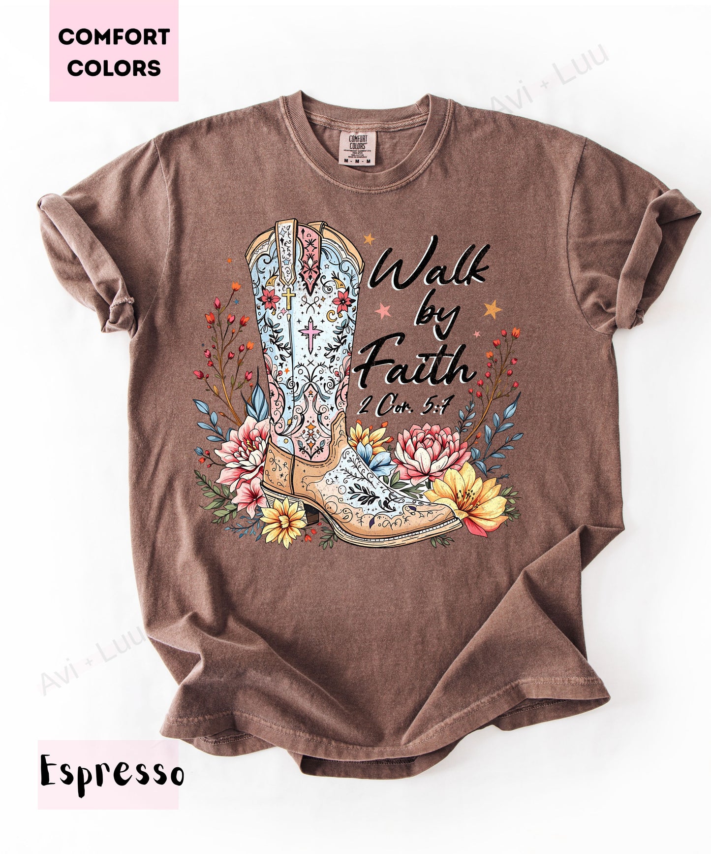 Walk By Faith Boot | Comfort Colors Unisex T-Shirt