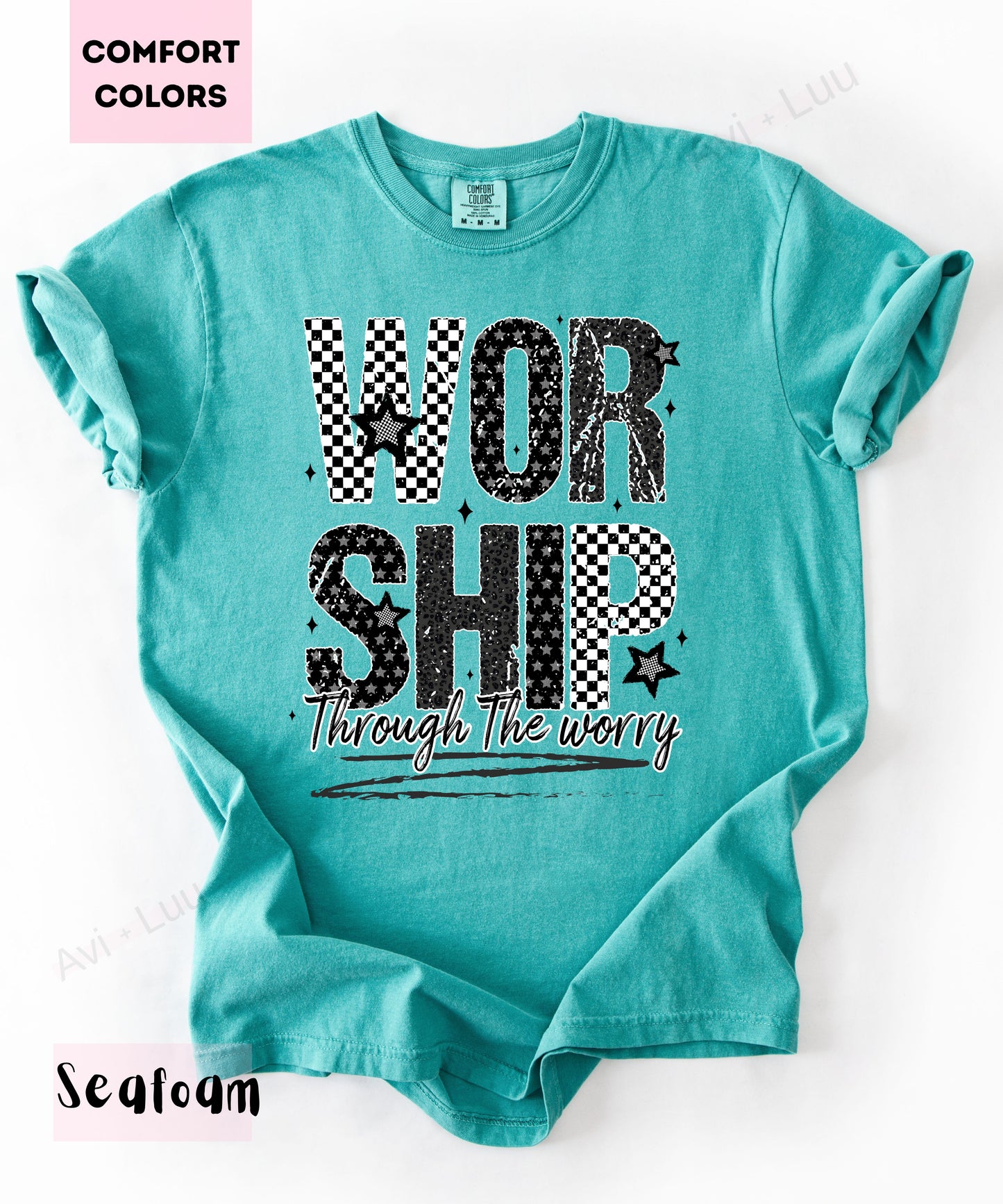 Worship Checkered | Comfort Colors Unisex T-Shirt