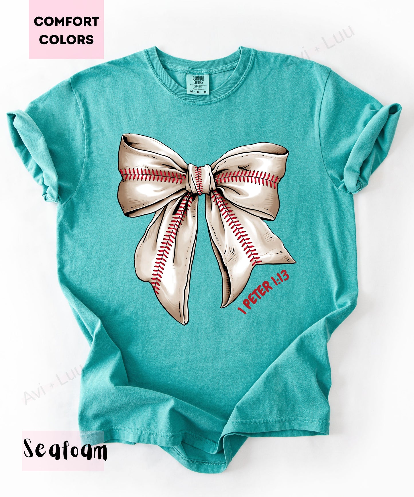 Baseball Bow | Comfort Colors Unisex T-Shirt